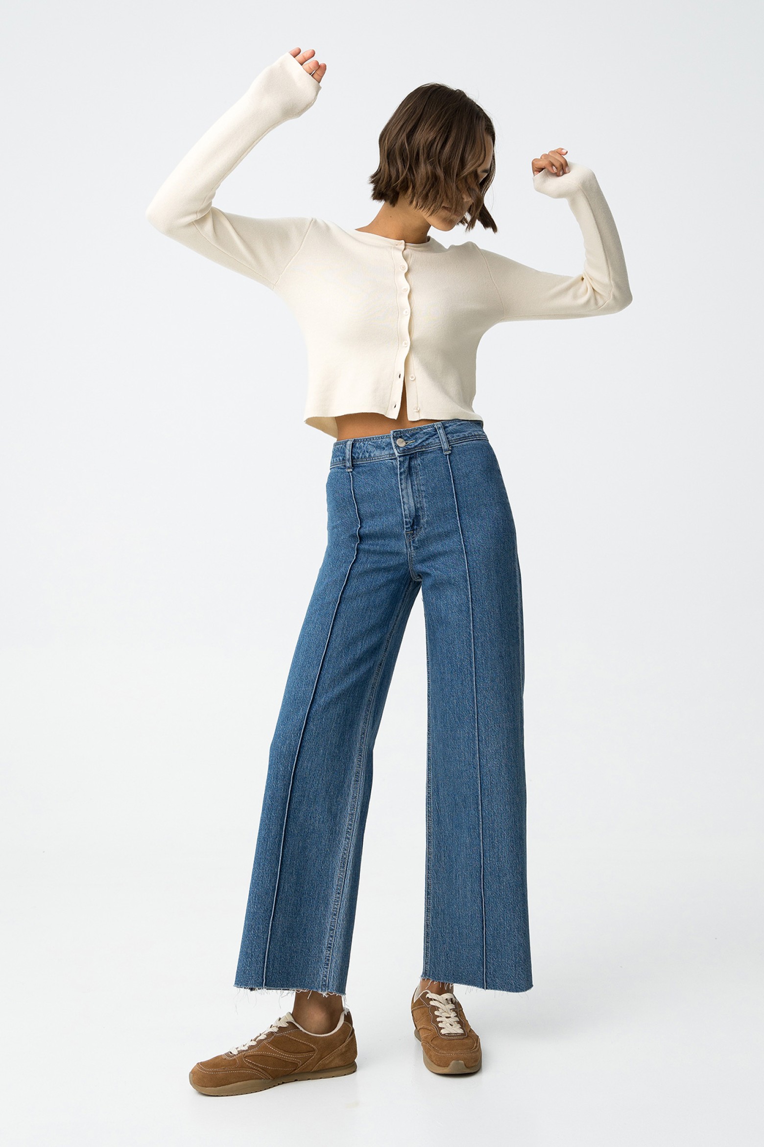 Vaqueros de pierna ancha marinos