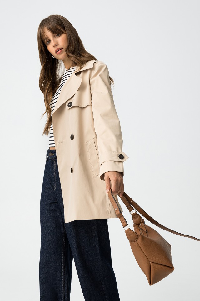 Regular Trench Coat with Belt
