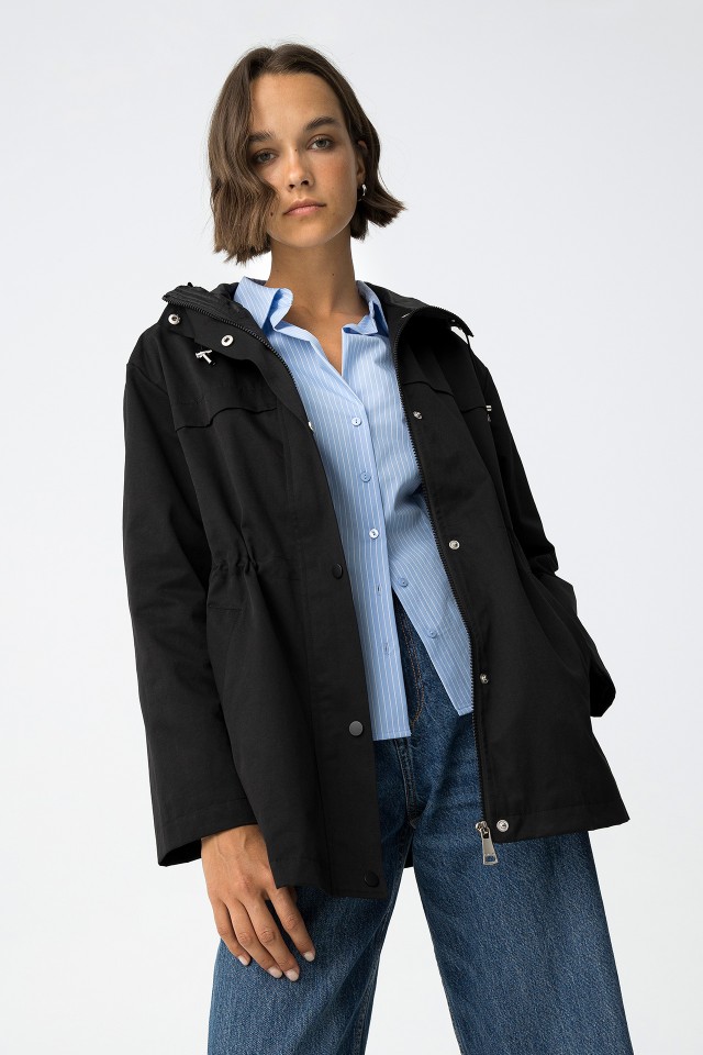 Short Coat with Hood