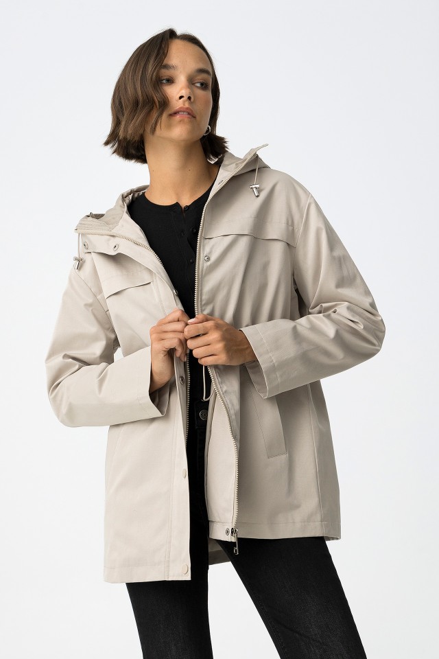 Short Coat with Hood