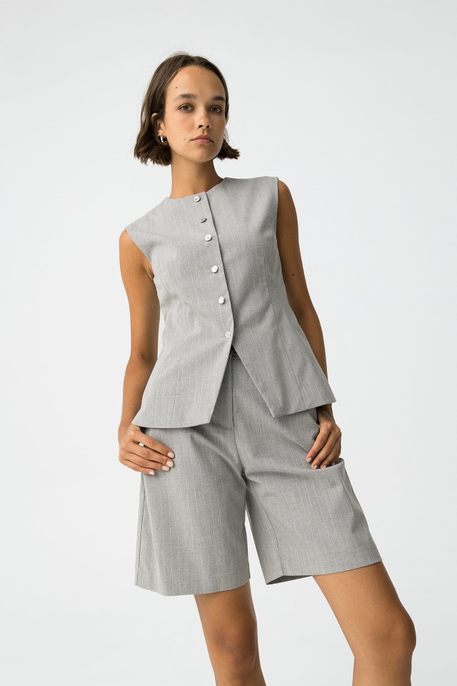 Slim Fit Striped Vest