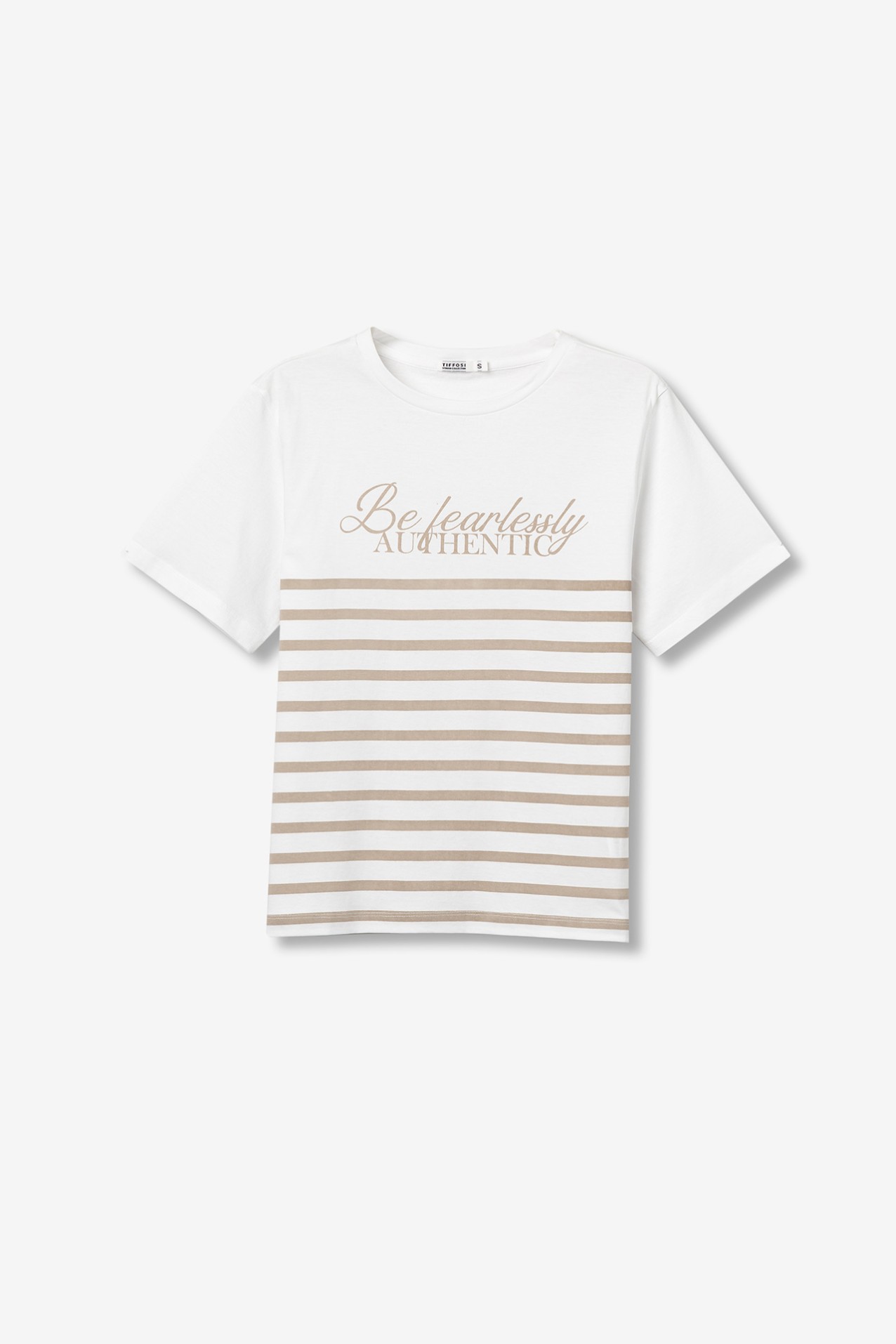 Striped T-Shirt with Message