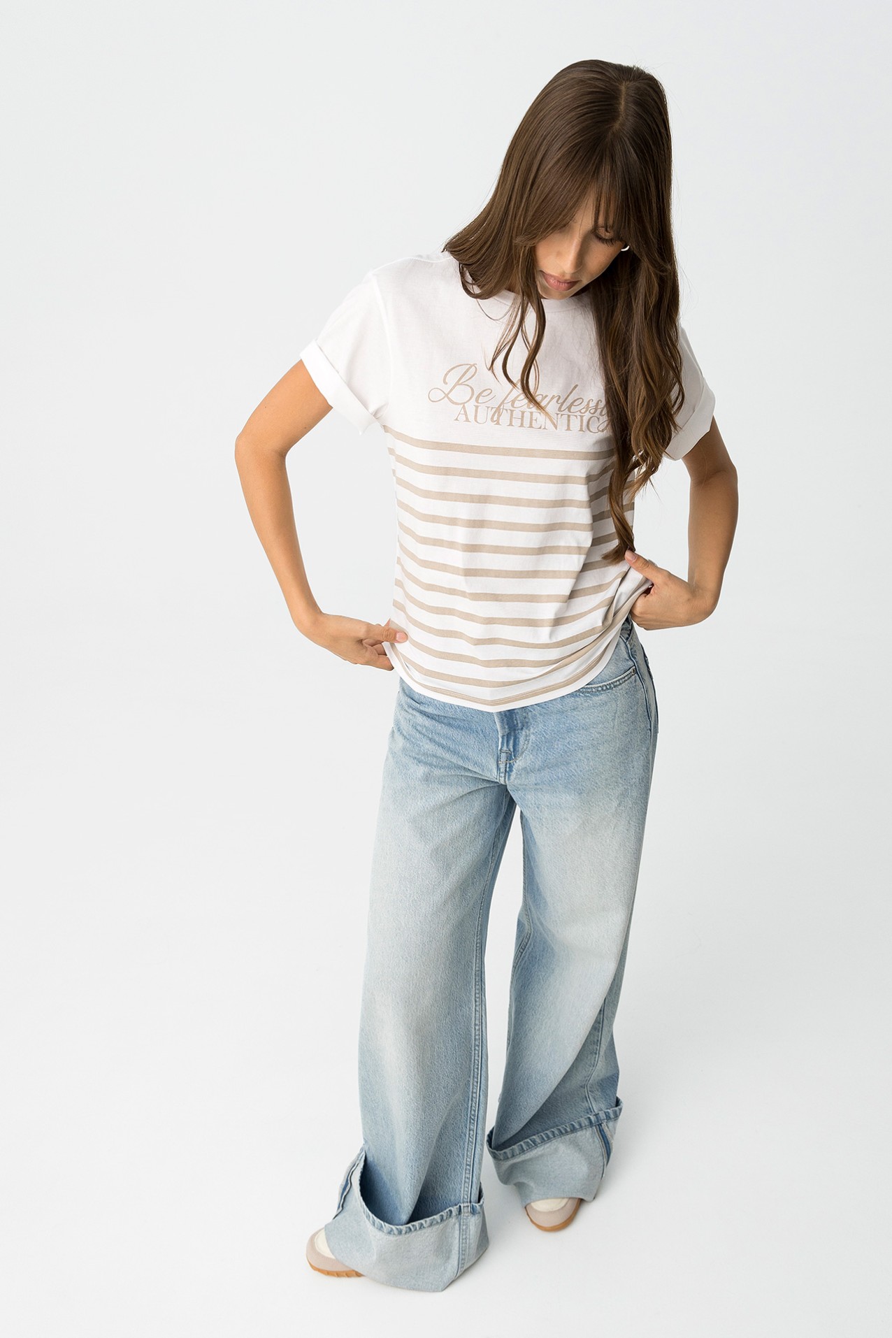 Striped T-Shirt with Message