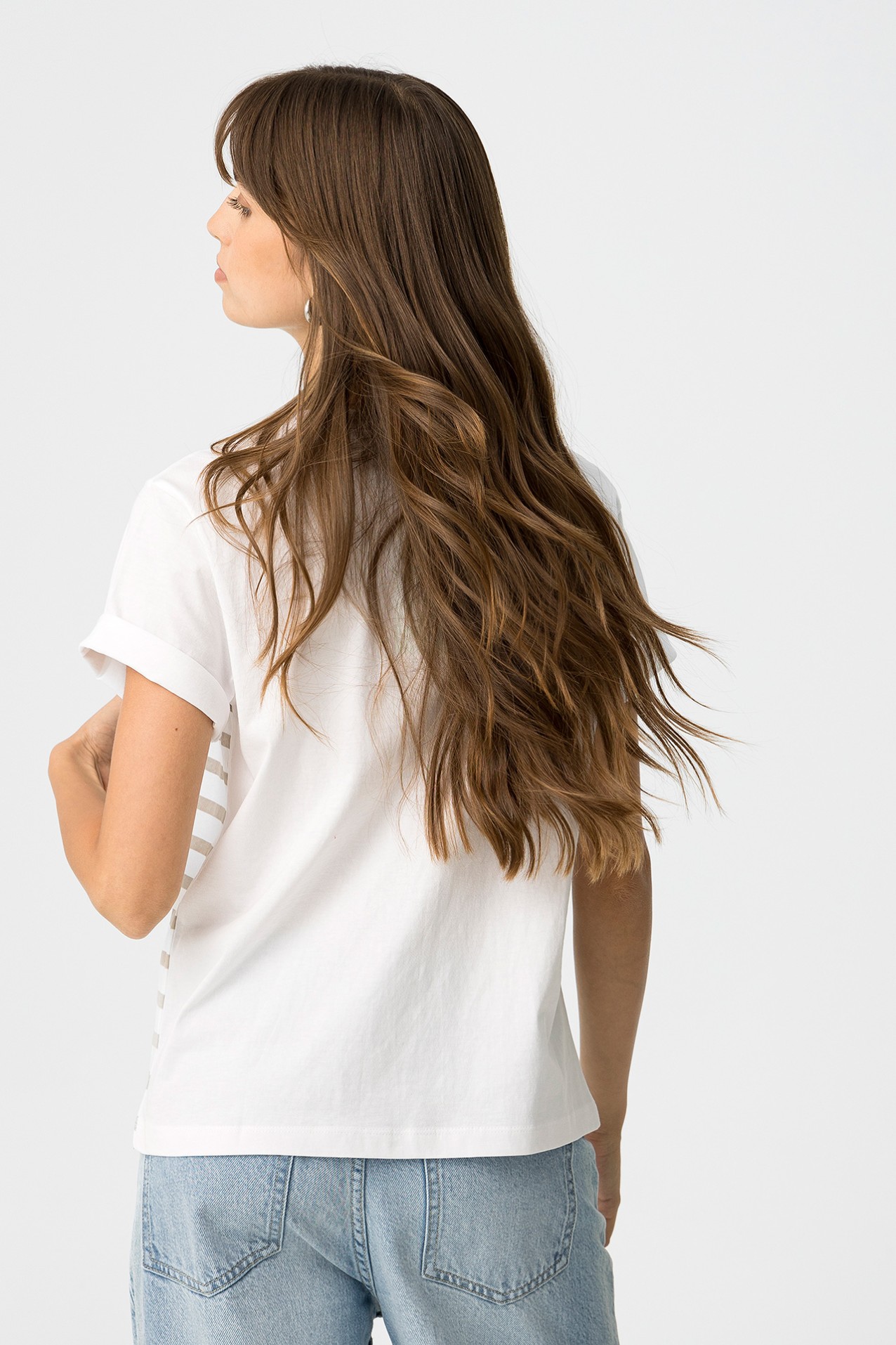 Striped T-Shirt with Message