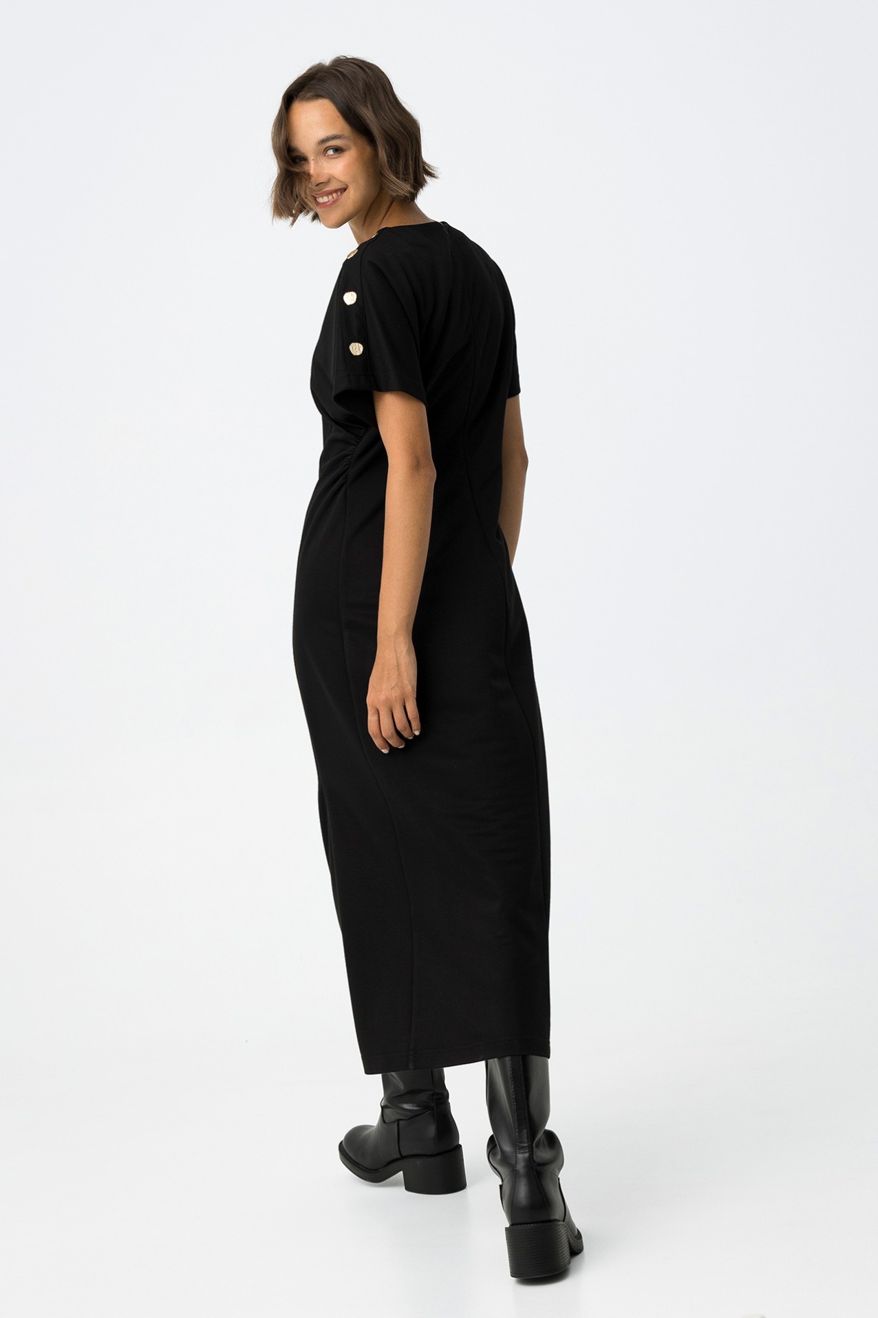 Black Knit Maxi Dress