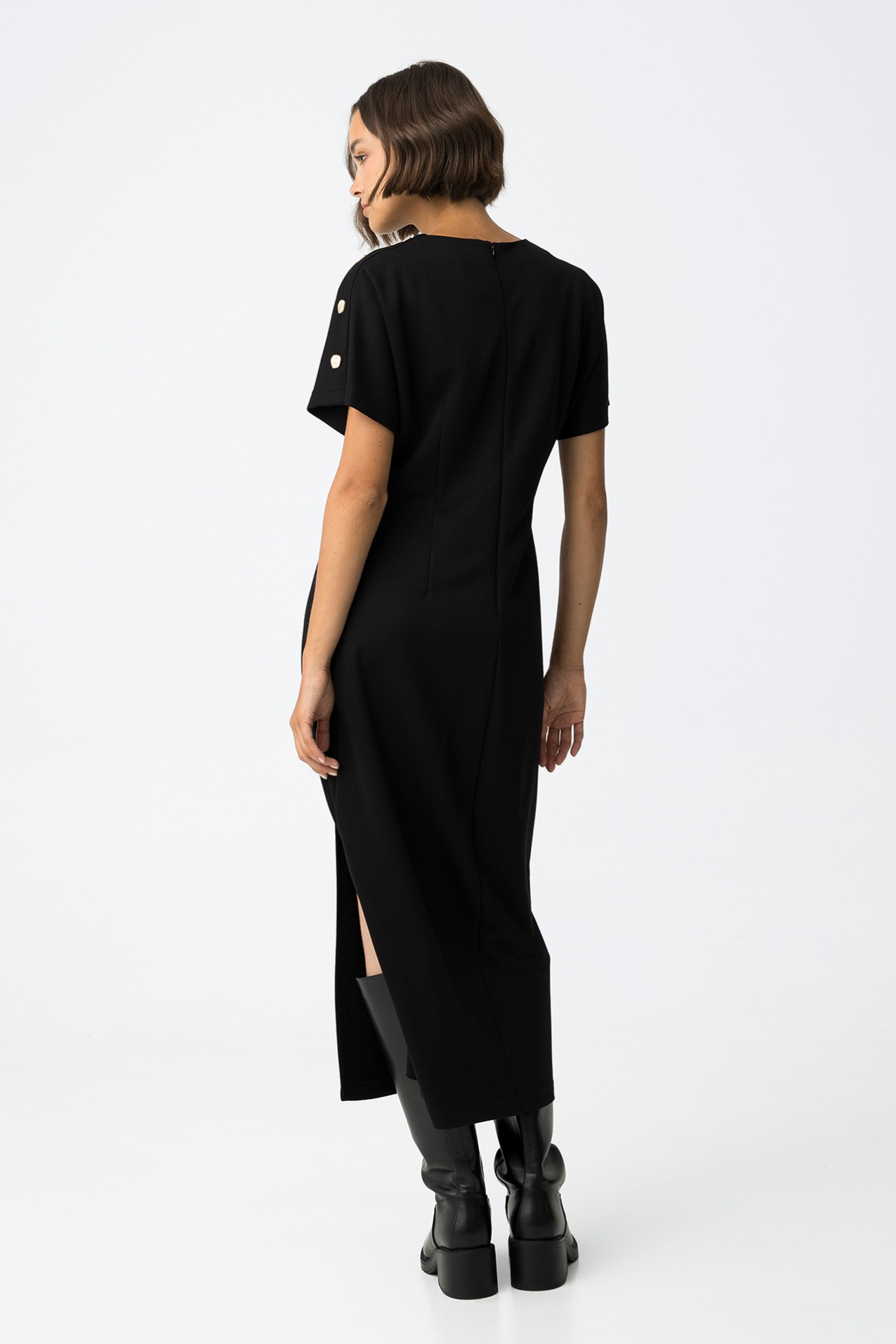 Black Knit Maxi Dress