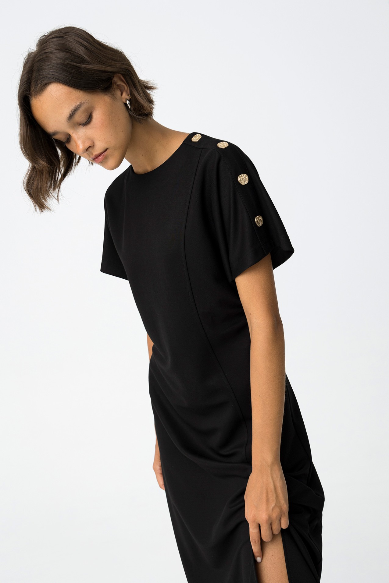 Black Knit Maxi Dress