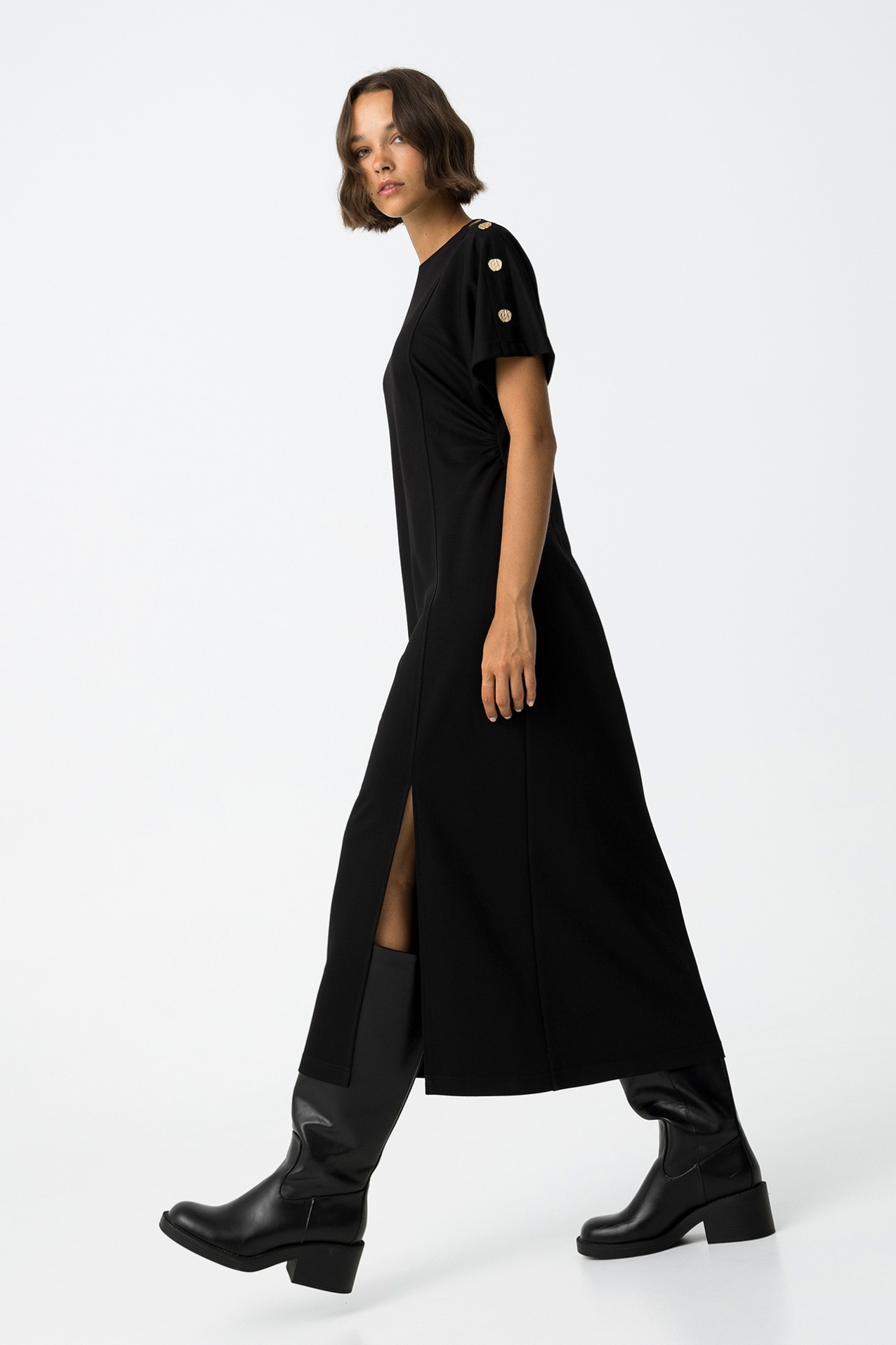 Black Knit Maxi Dress