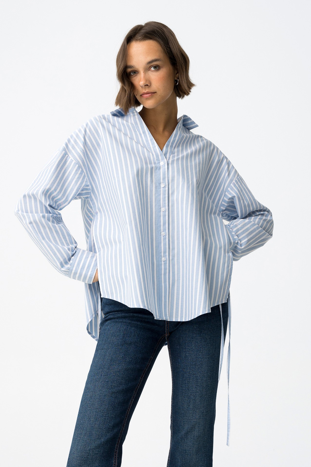 Camisa Relaxed con Rayas