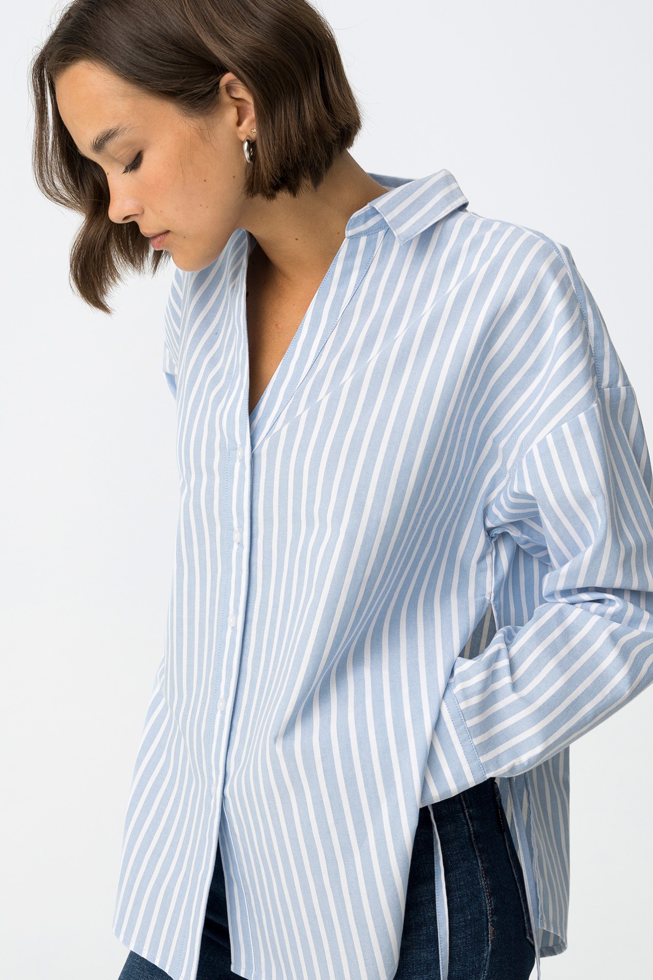 Camisa Relaxed con Rayas