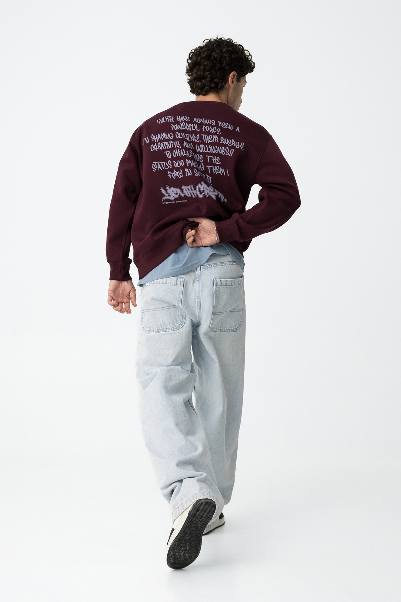 Sweat Relaxed Estampado Grafite