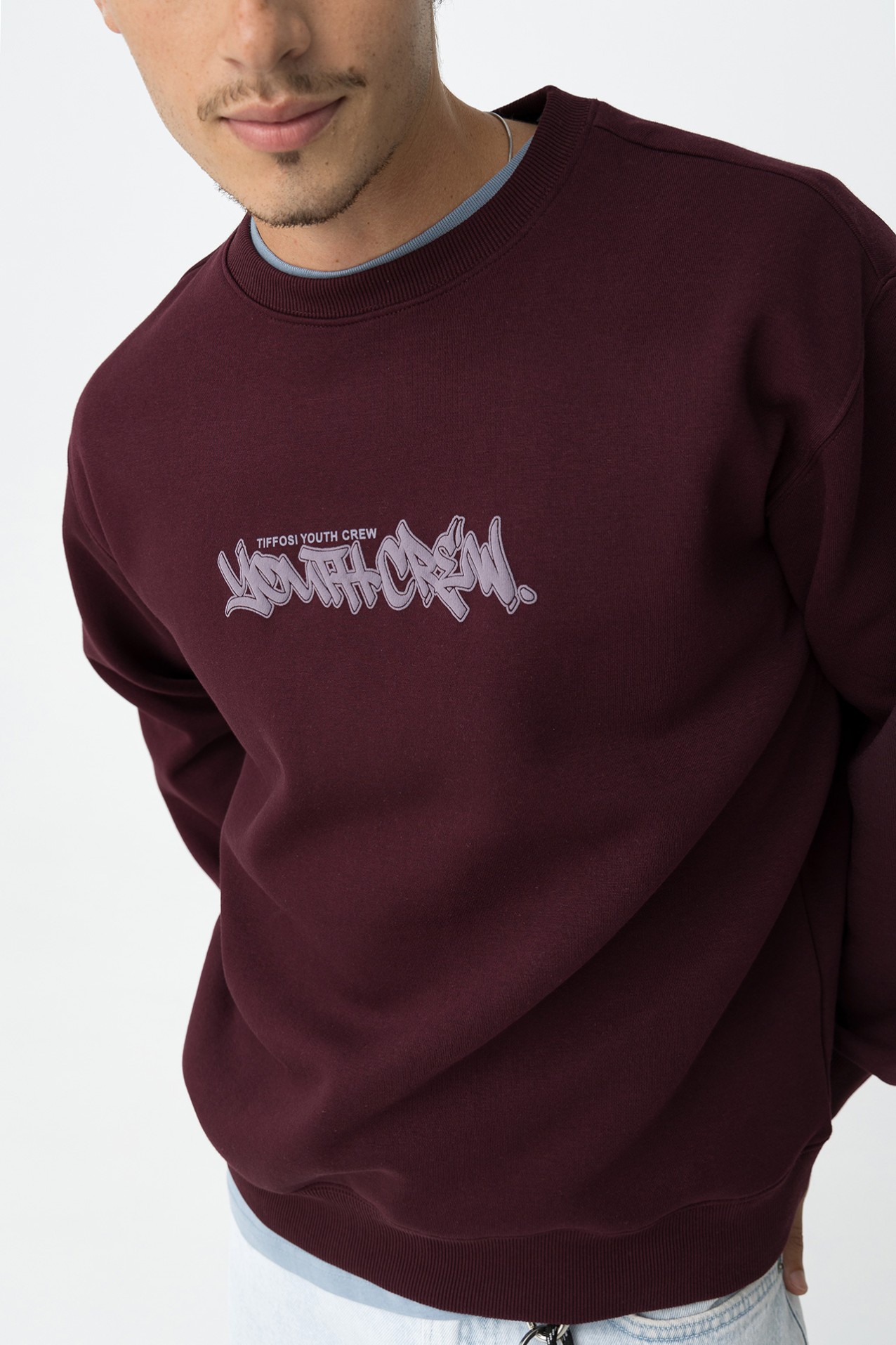 Sweat Relaxed Estampado Grafite