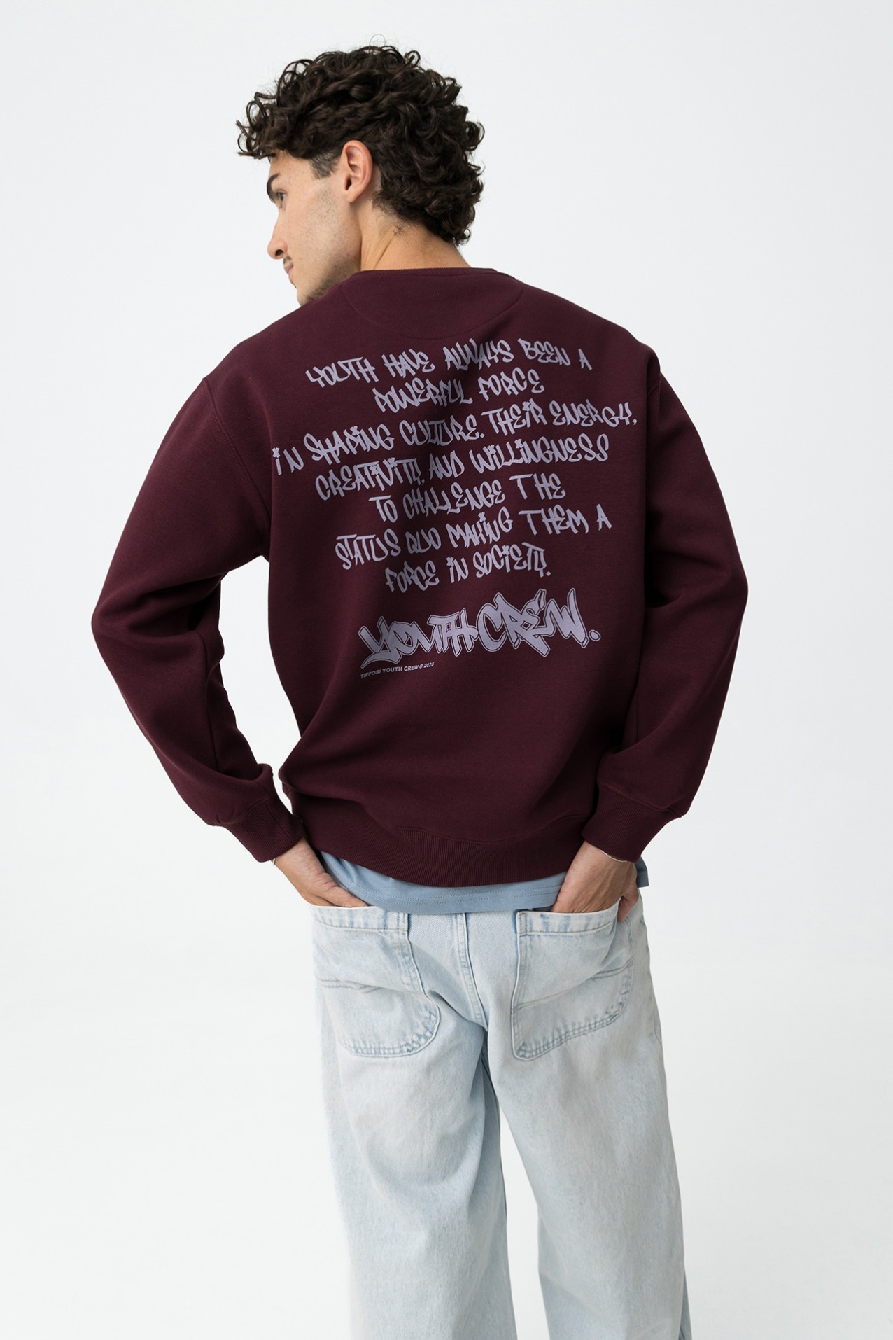 Sweat Relaxed Estampado Grafite