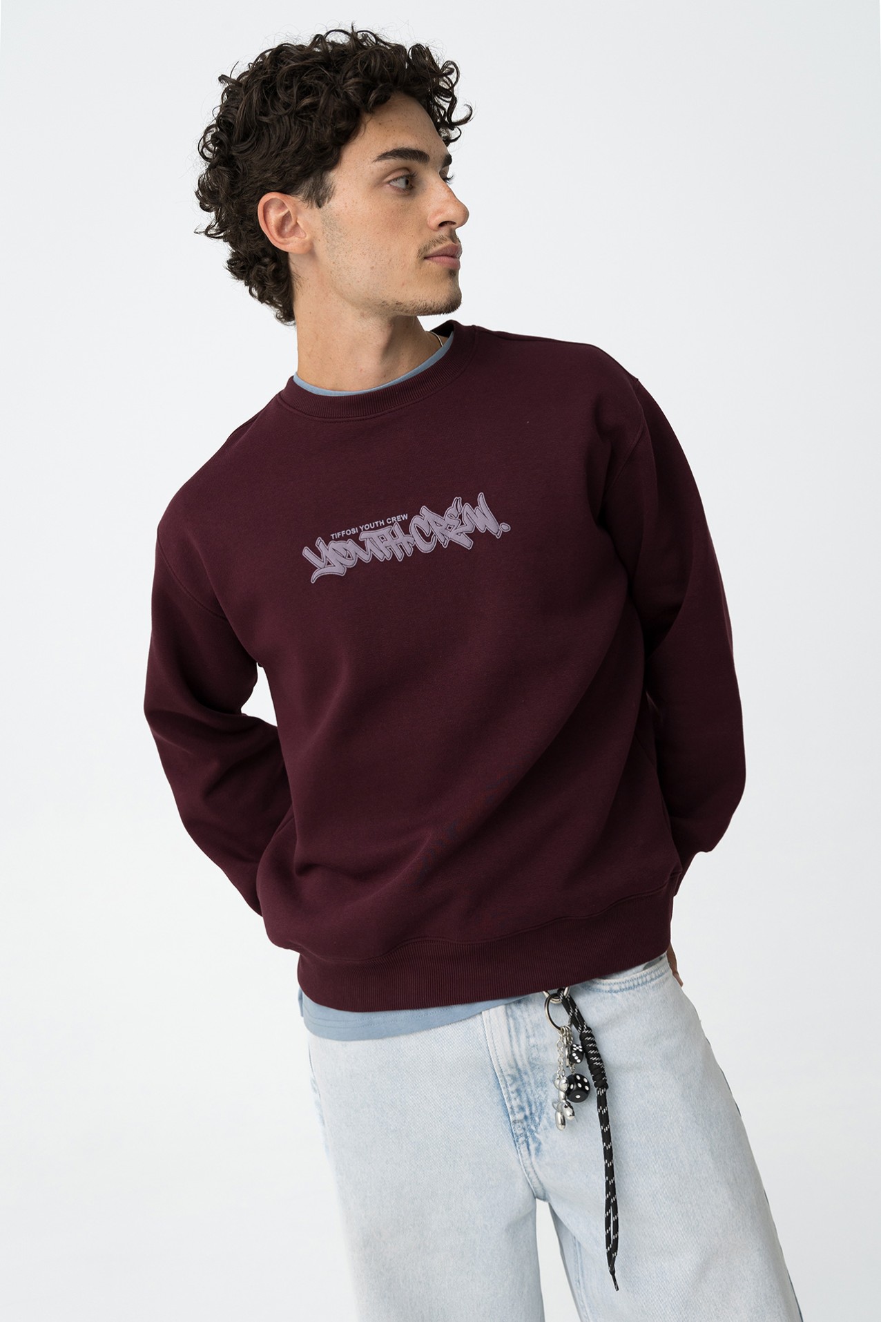 Sweat Relaxed Estampado Grafite