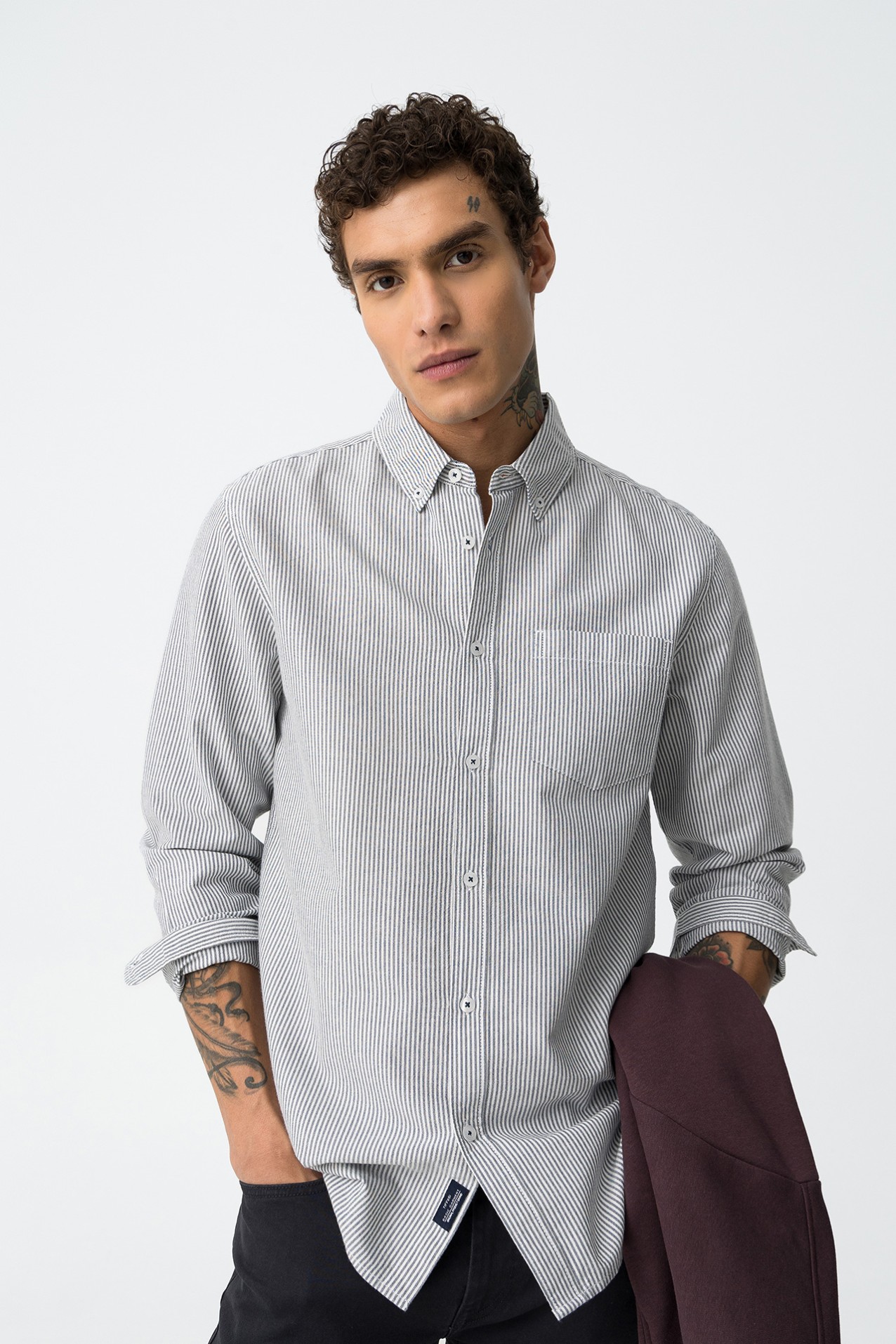 Camisa De Algodn A Rayas