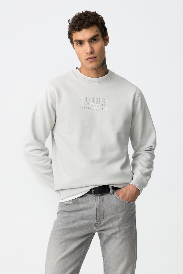 Regular Sweatshirt with Embroidery