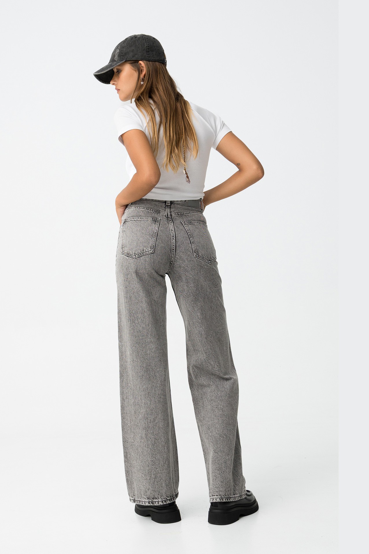 Jeans Kylie Wide Leg Cintura Alta