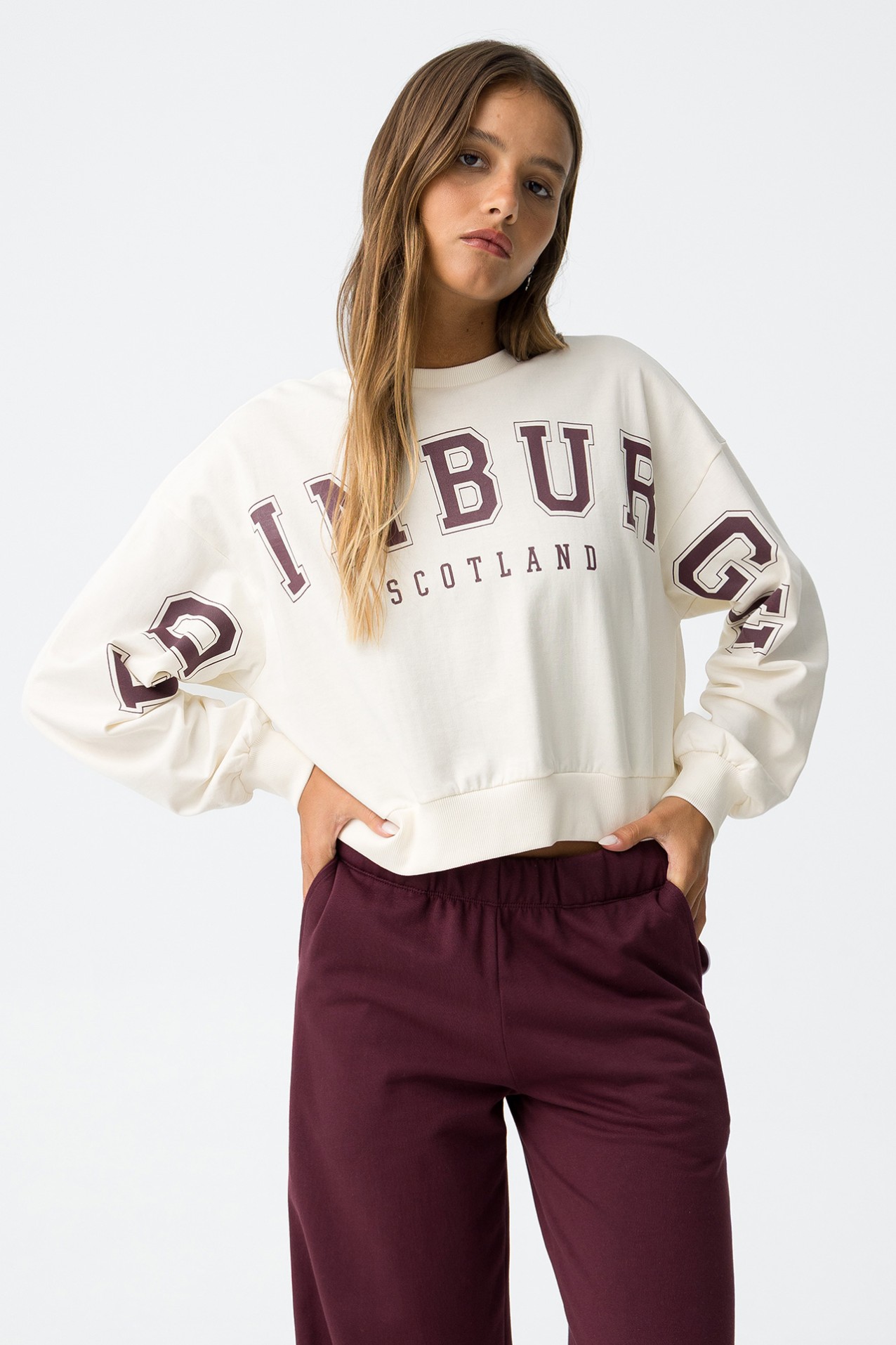 Sweatshirt Relaxed Estampado Mensagem