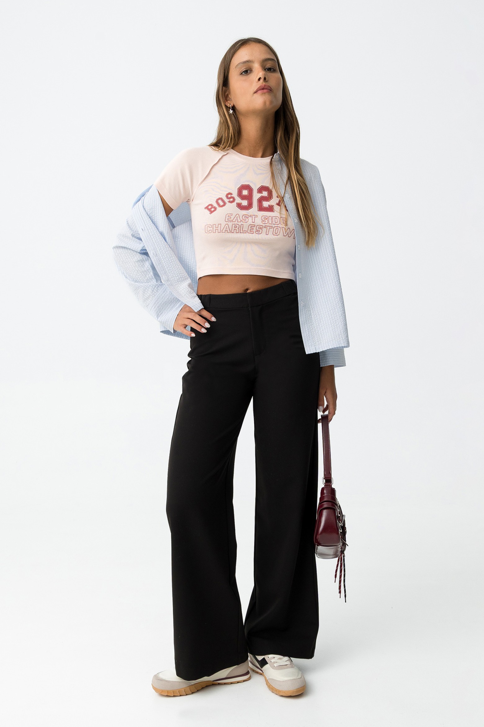 High-Waisted Wide Leg Trousers