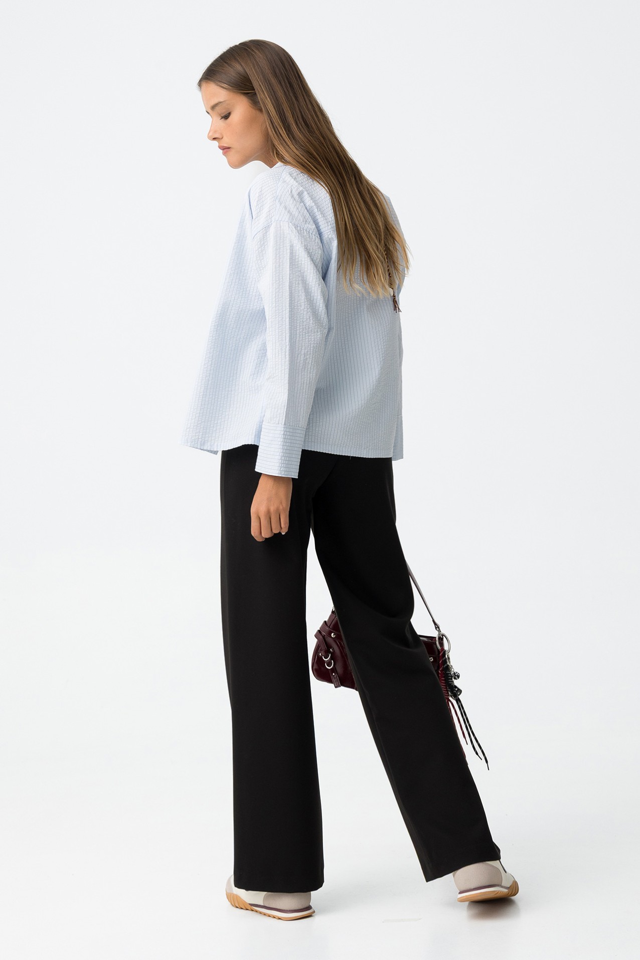 High-Waisted Wide Leg Trousers