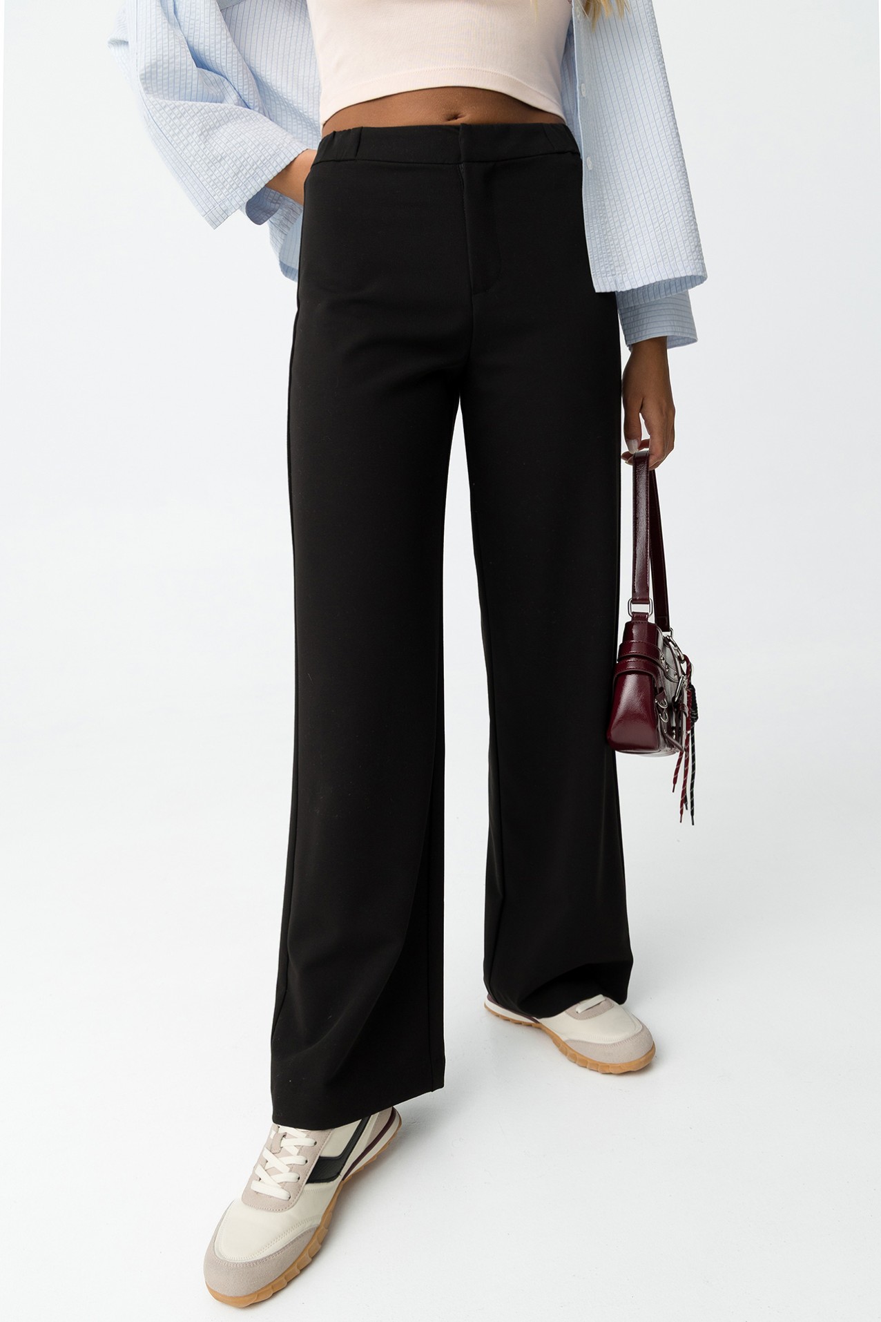 High-Waisted Wide Leg Trousers