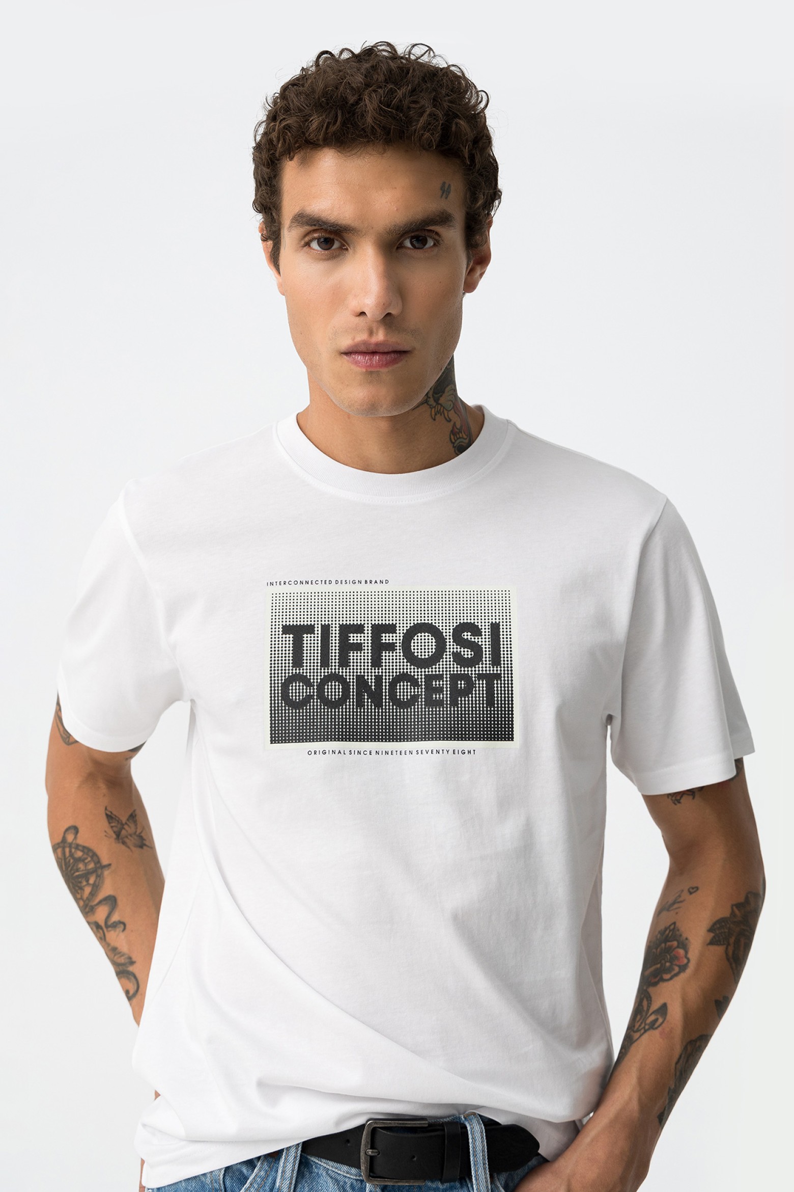T-Shirt de Algodão com Estampado