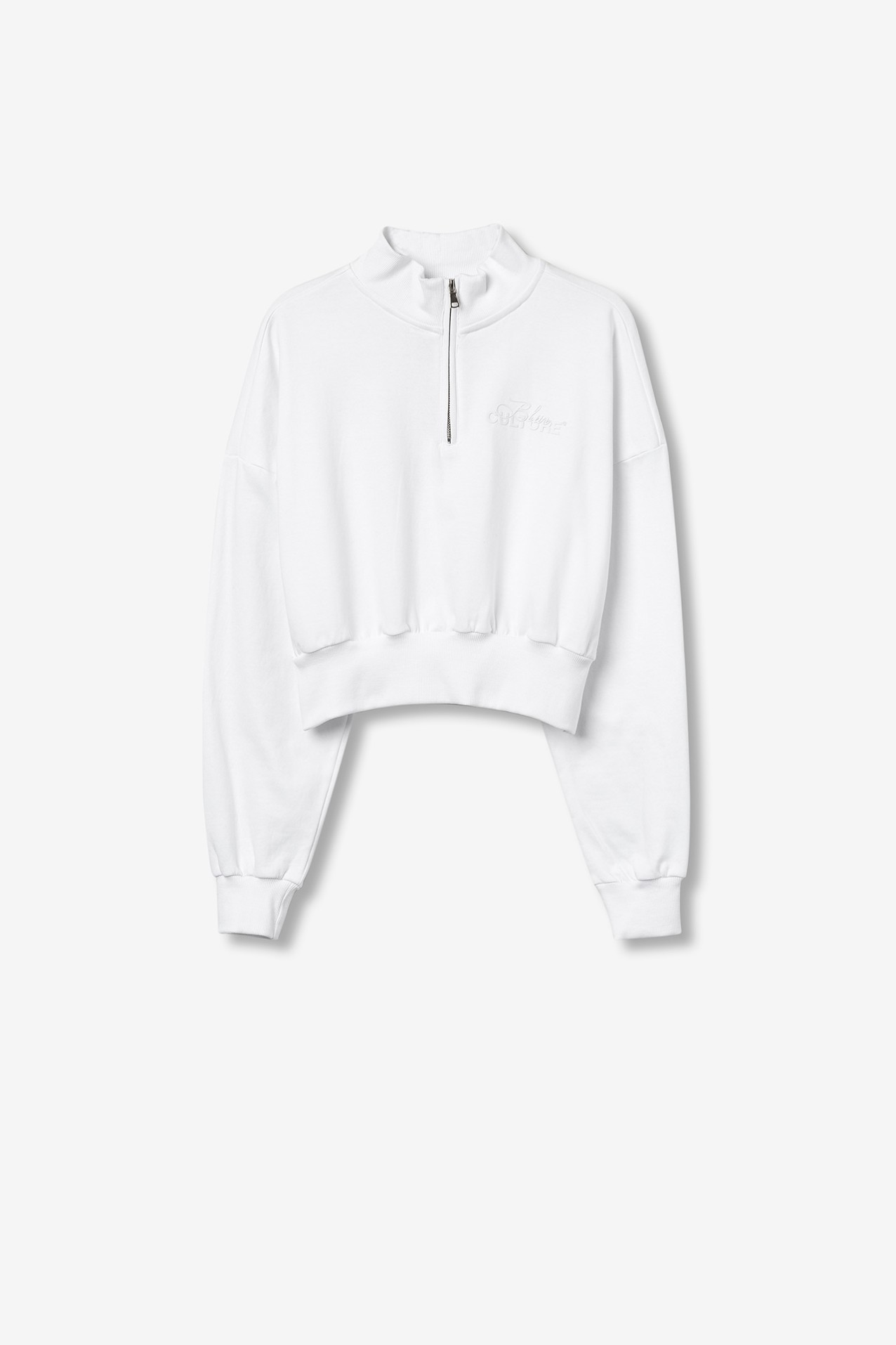 White Zip Sweatshirt