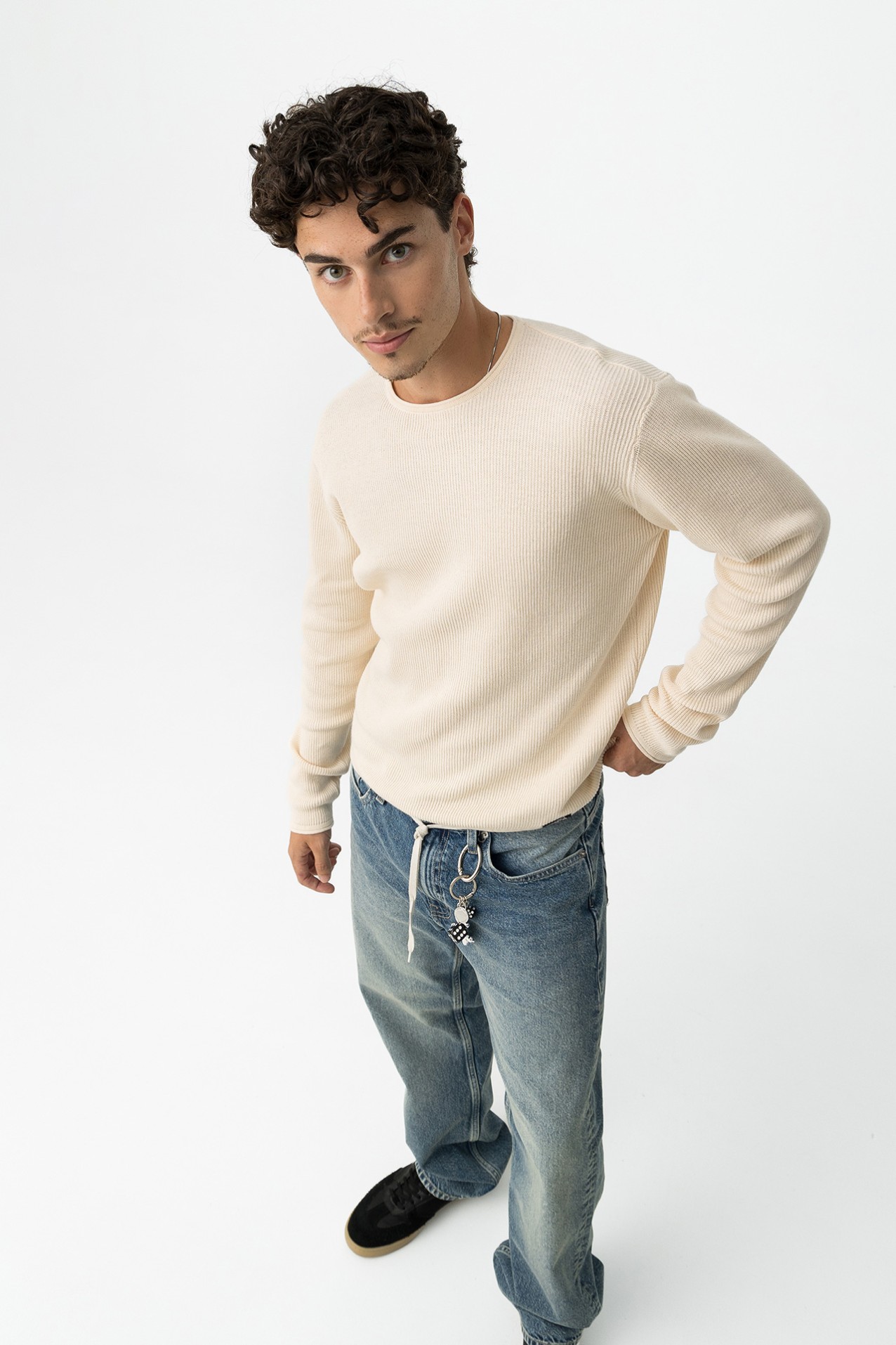 Camisola de Malha Canelada