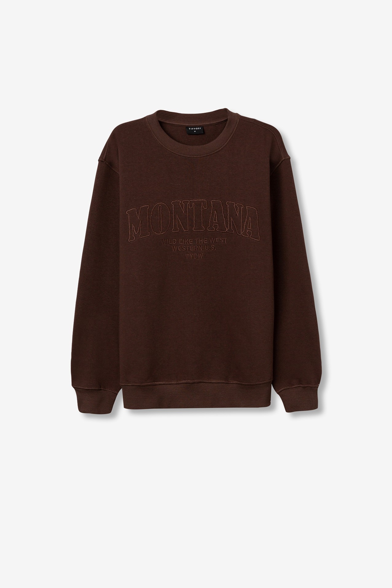Sweatshirt with Raised Embroidery