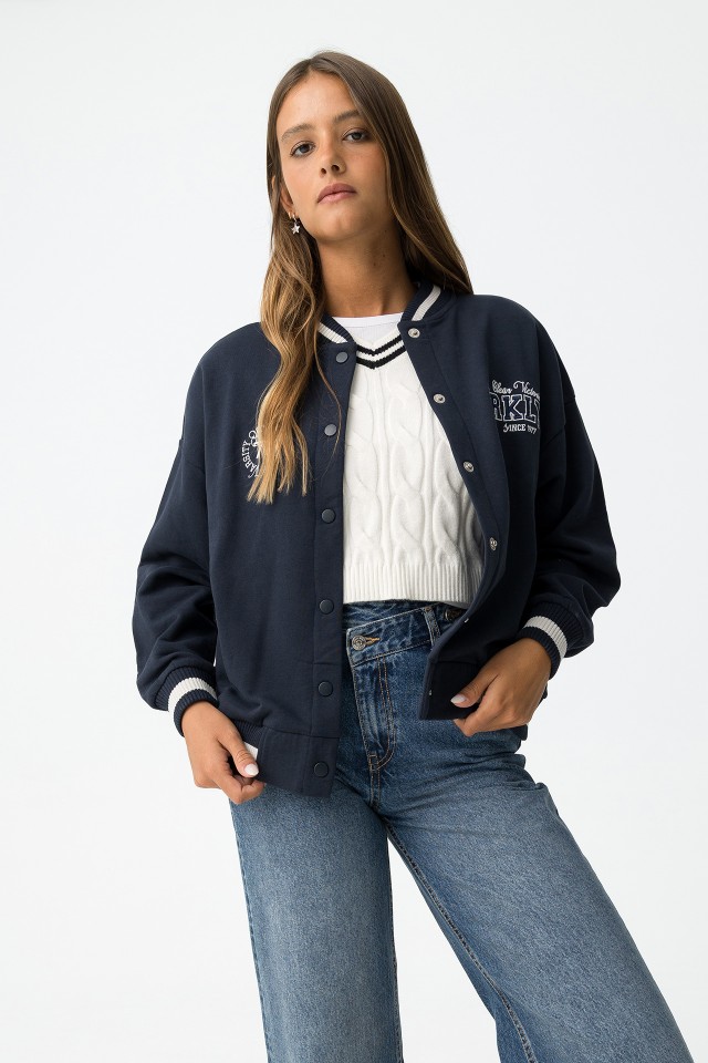 Casaco oversized varsity