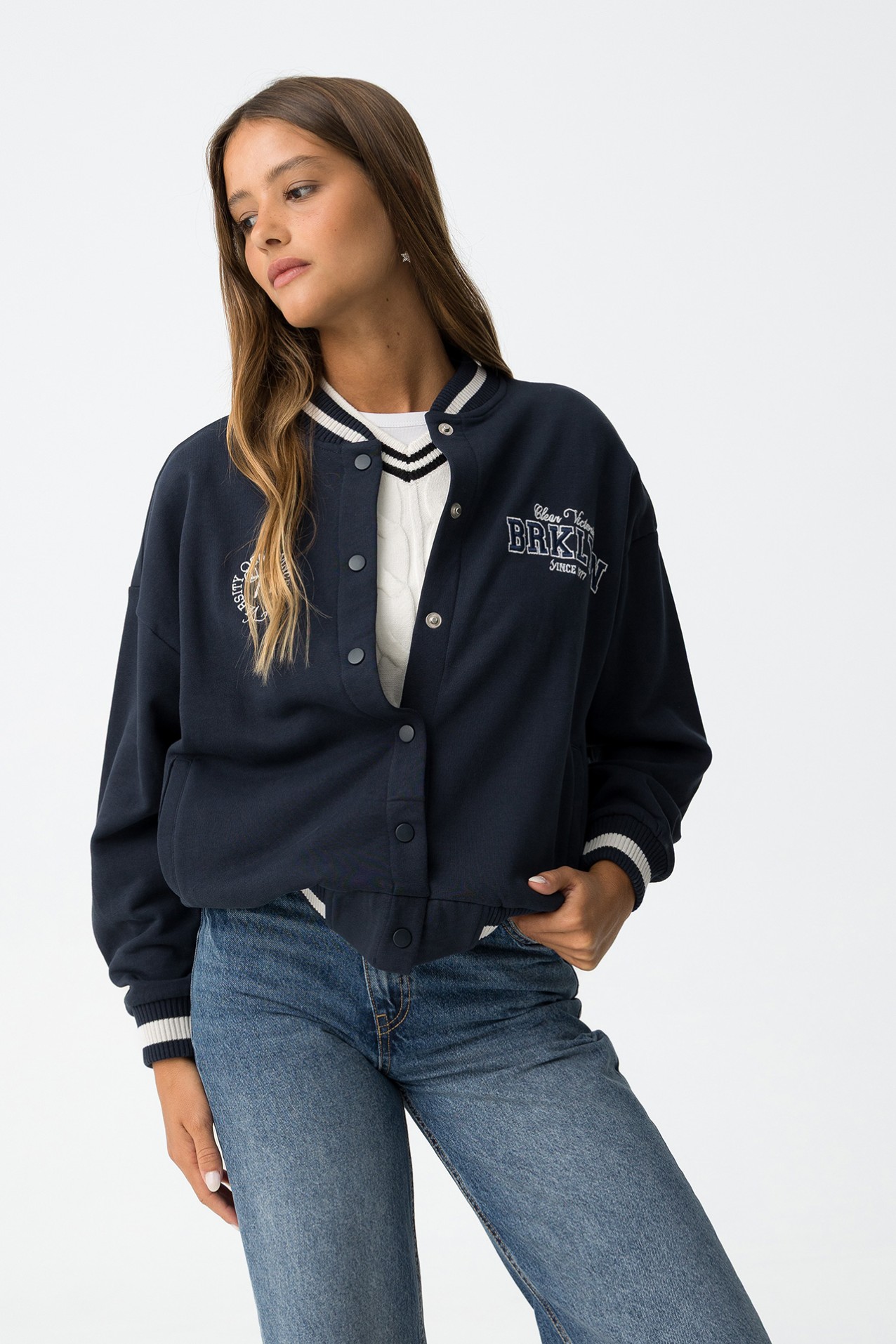 Casaco oversized varsity
