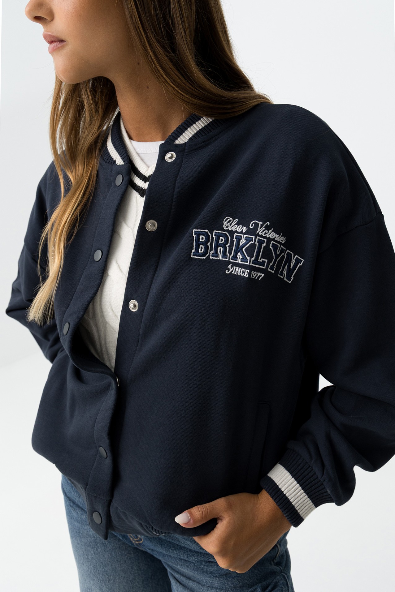 Casaco oversized varsity