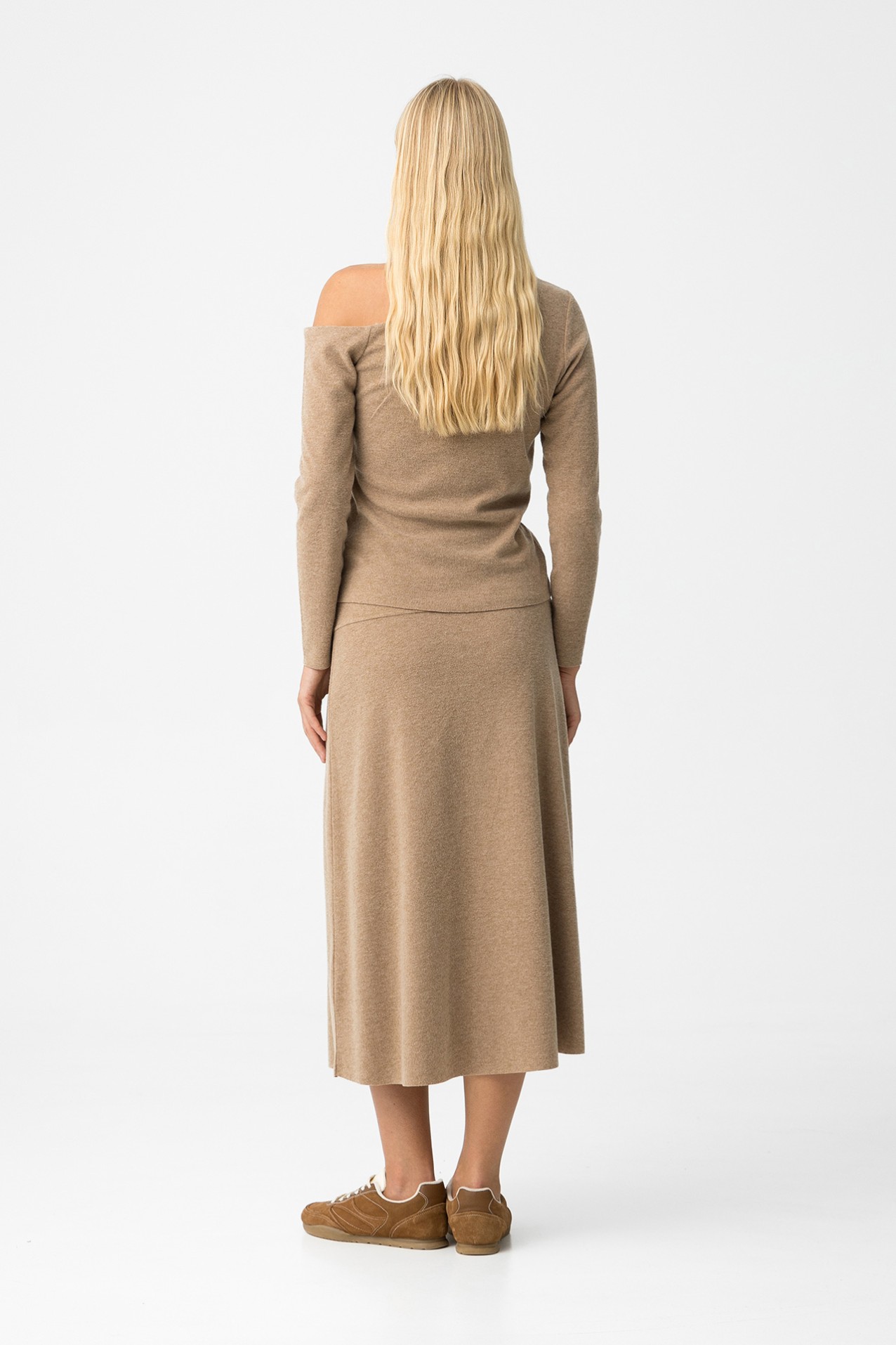 Midi Skirt in Brushed Knit