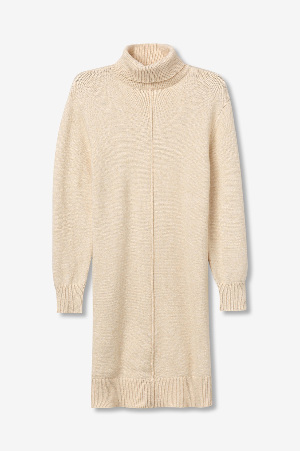 Knit Dress with High Neck