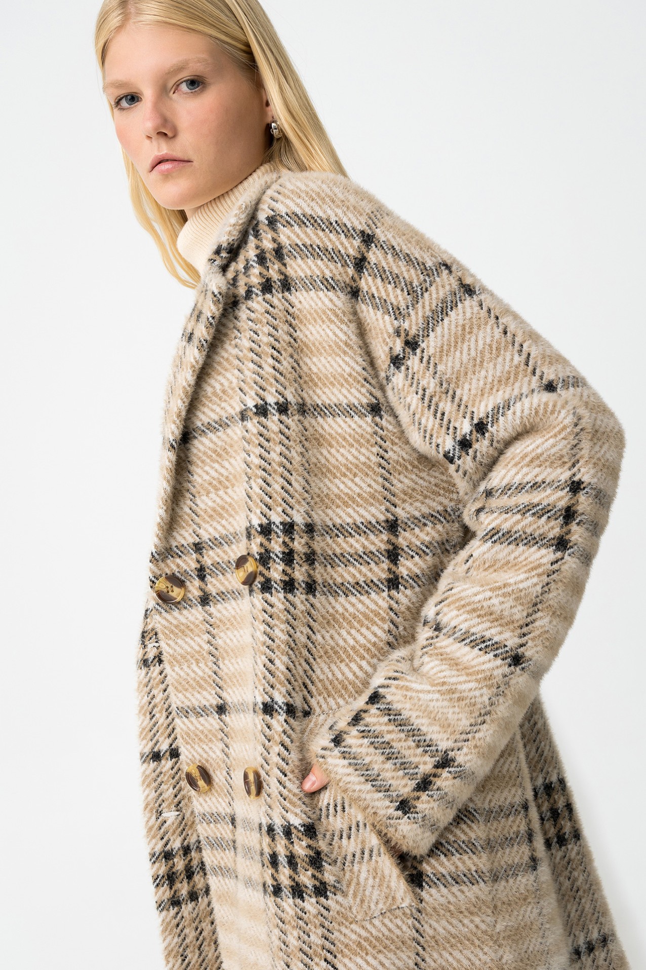 Relaxed fuzzy knit cardigan