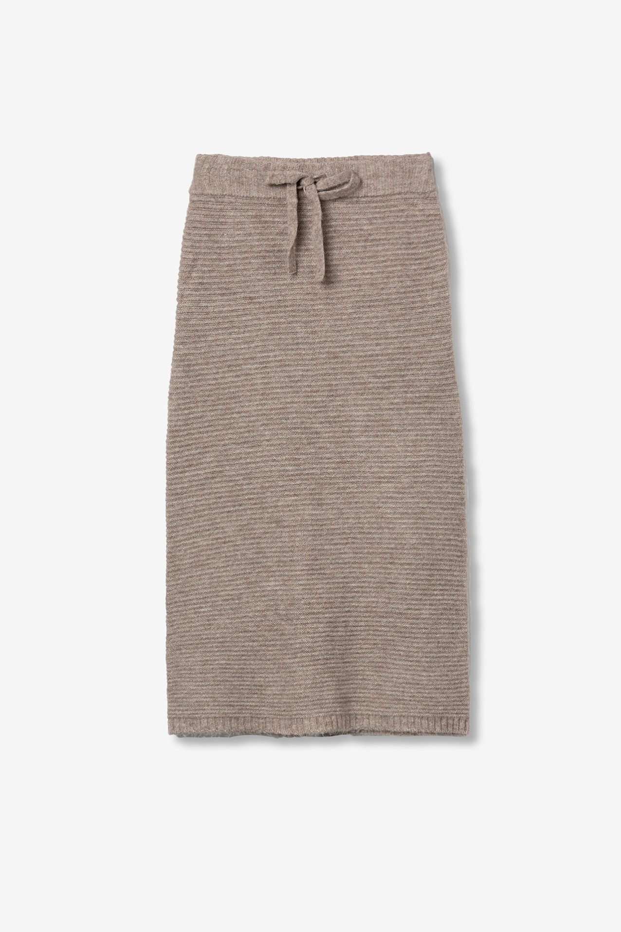 Ribbed Knit Midi Skirt