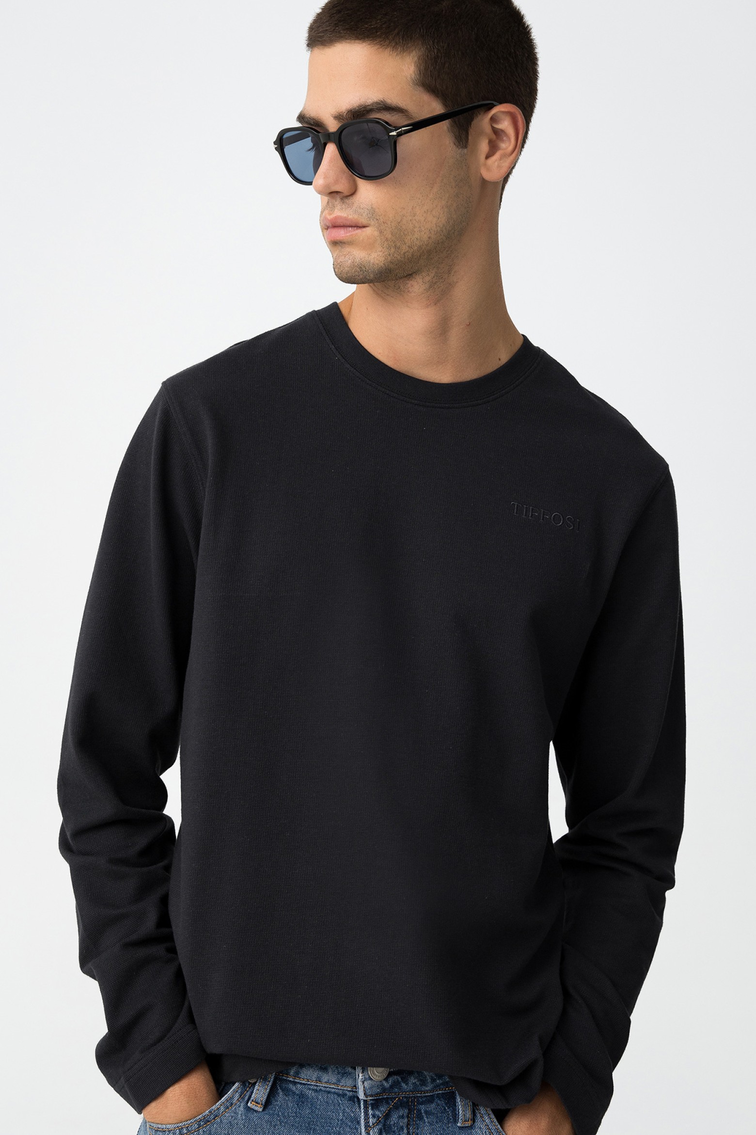 T-shirt Manga Comprida Azul