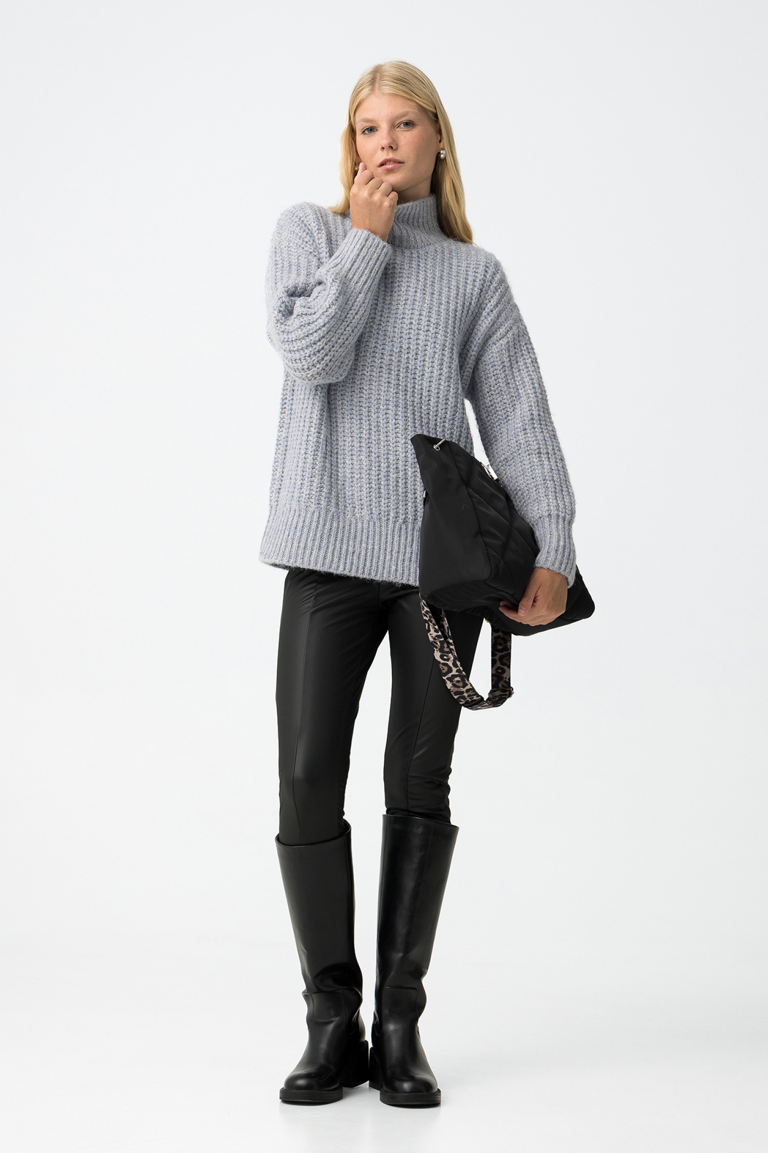 High-Waist Faux Leather Leggings