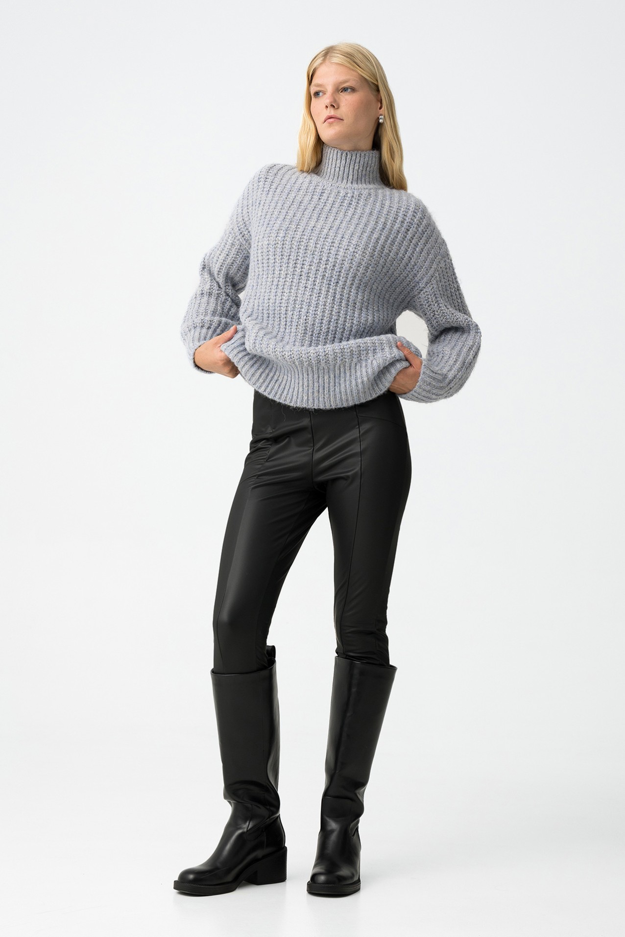 High-Waist Faux Leather Leggings