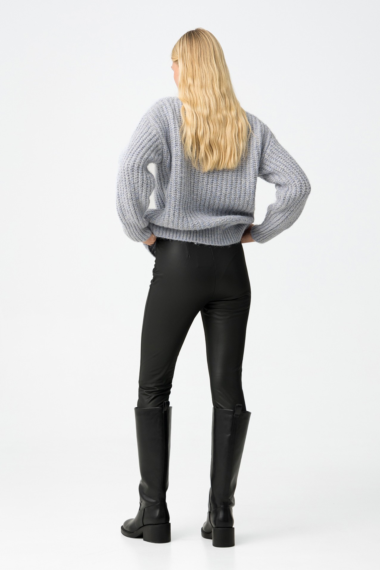 High-Waist Faux Leather Leggings