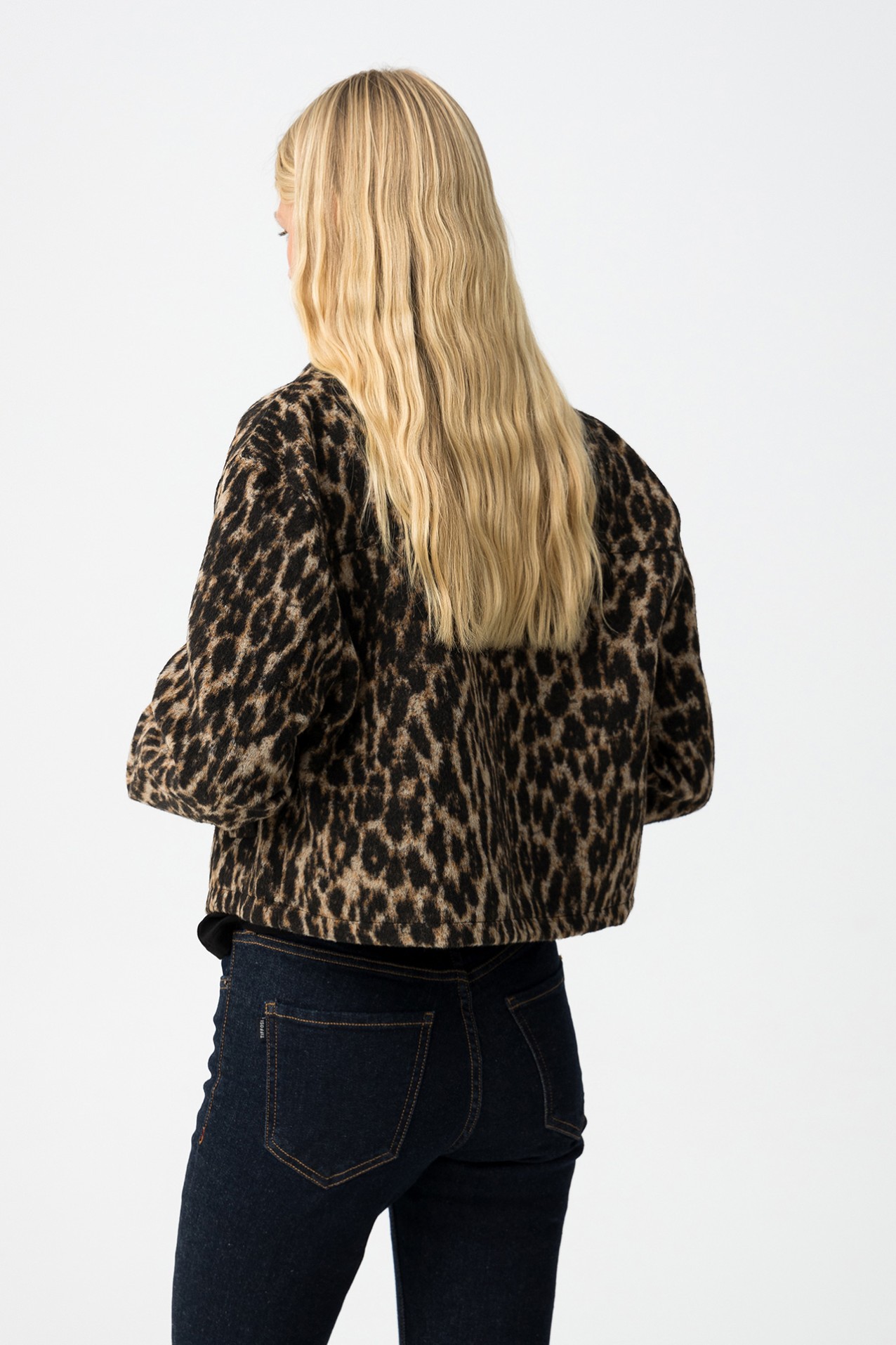 Relaxed Coat with Leopard Pattern