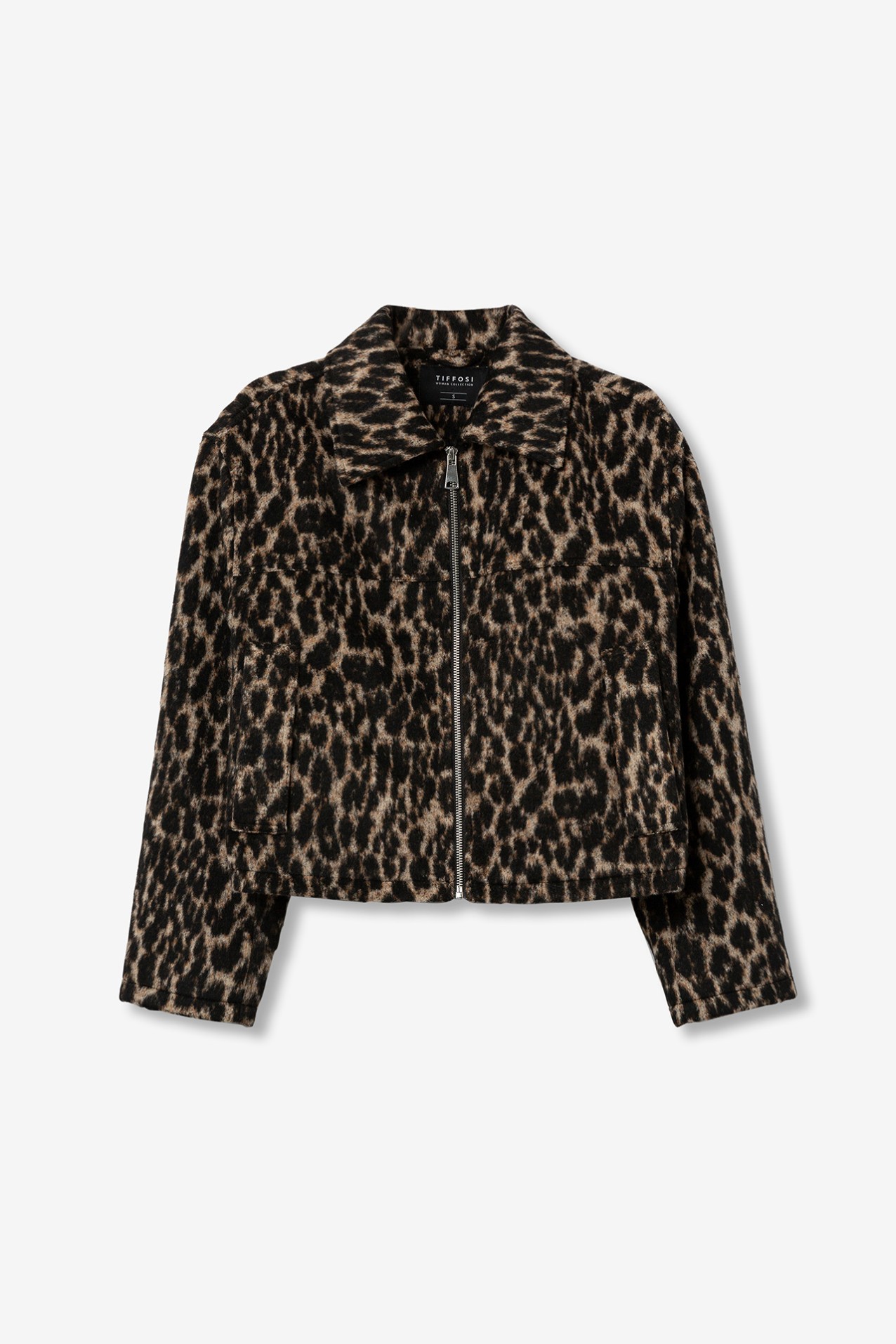 Relaxed Coat with Leopard Pattern