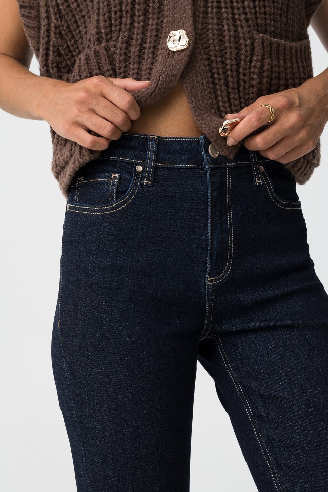 Calças de Ganga Flare Calças de Ganga Flare