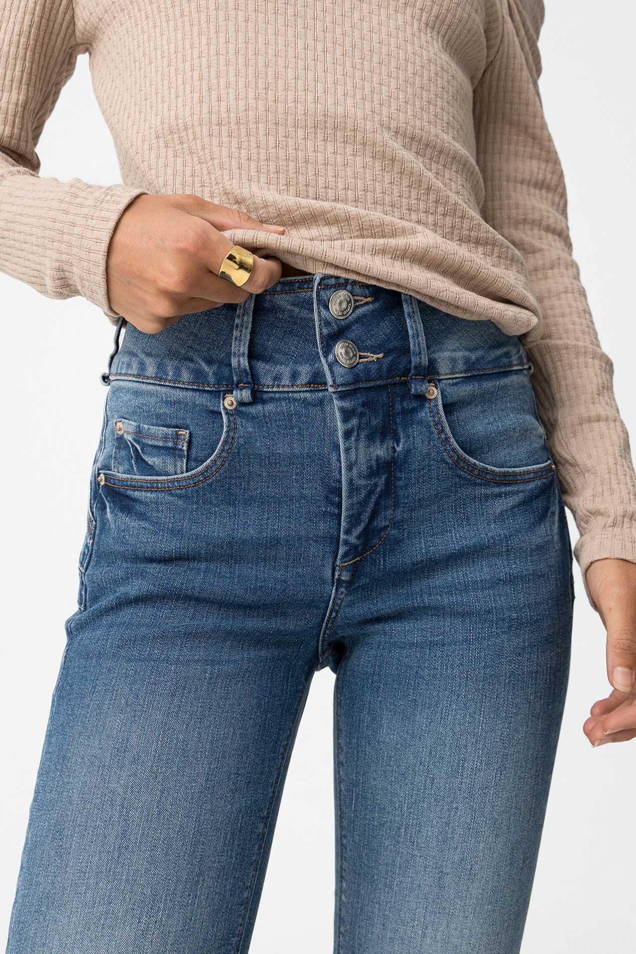 Medium Blue Flare Jeans