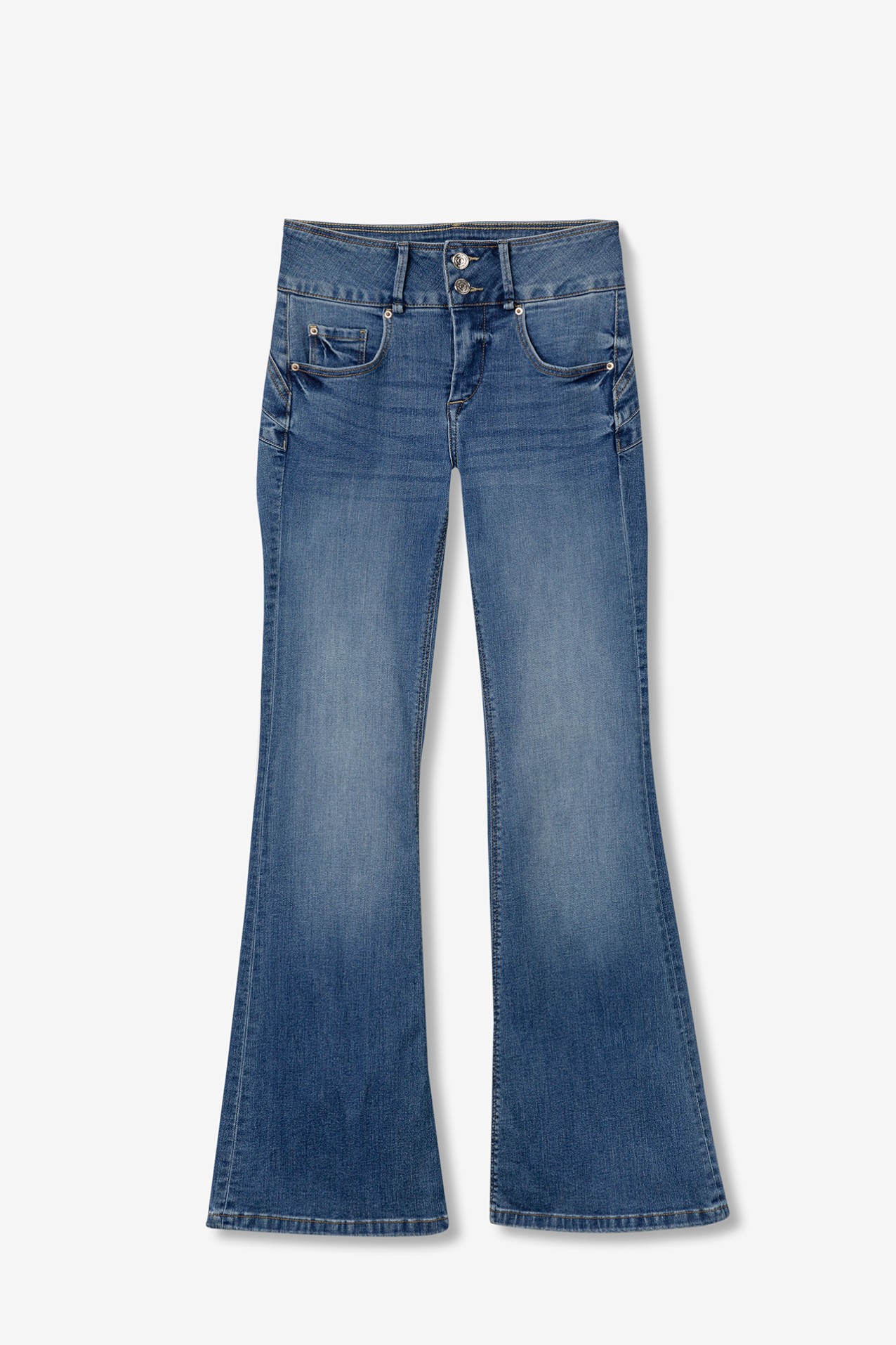 Medium Blue Flare Jeans