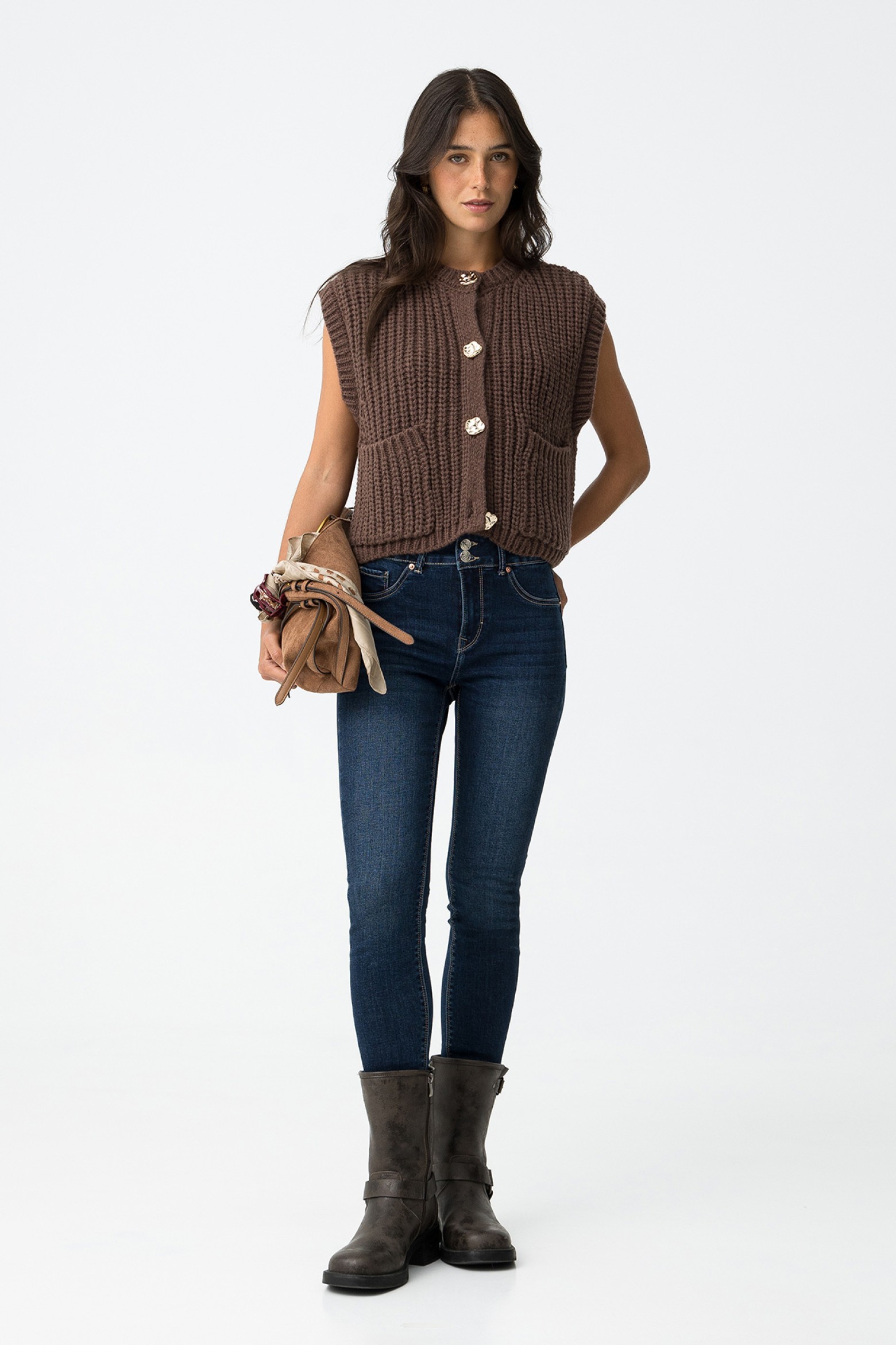 Light Push-up Skinny Jeans with Mid Waist