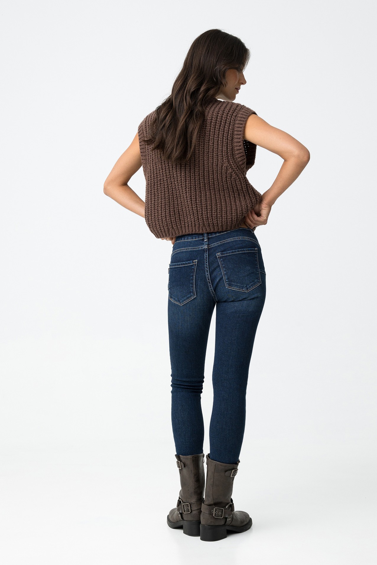 Light Push-up Skinny Jeans with Mid Waist
