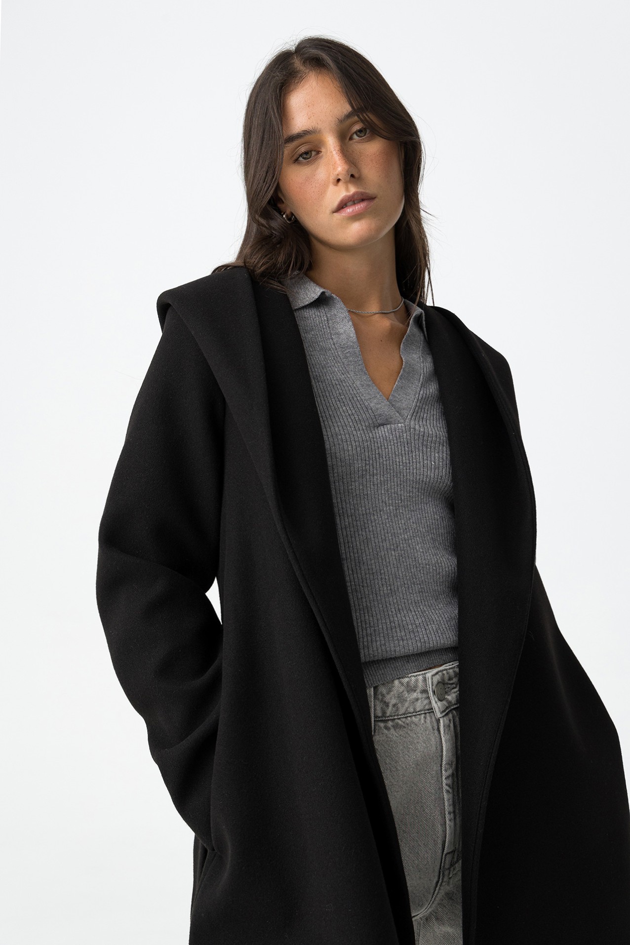 Abrigo De Paseo, Abrigo Con Capucha, Fabienne, Chaqueta De Paseo