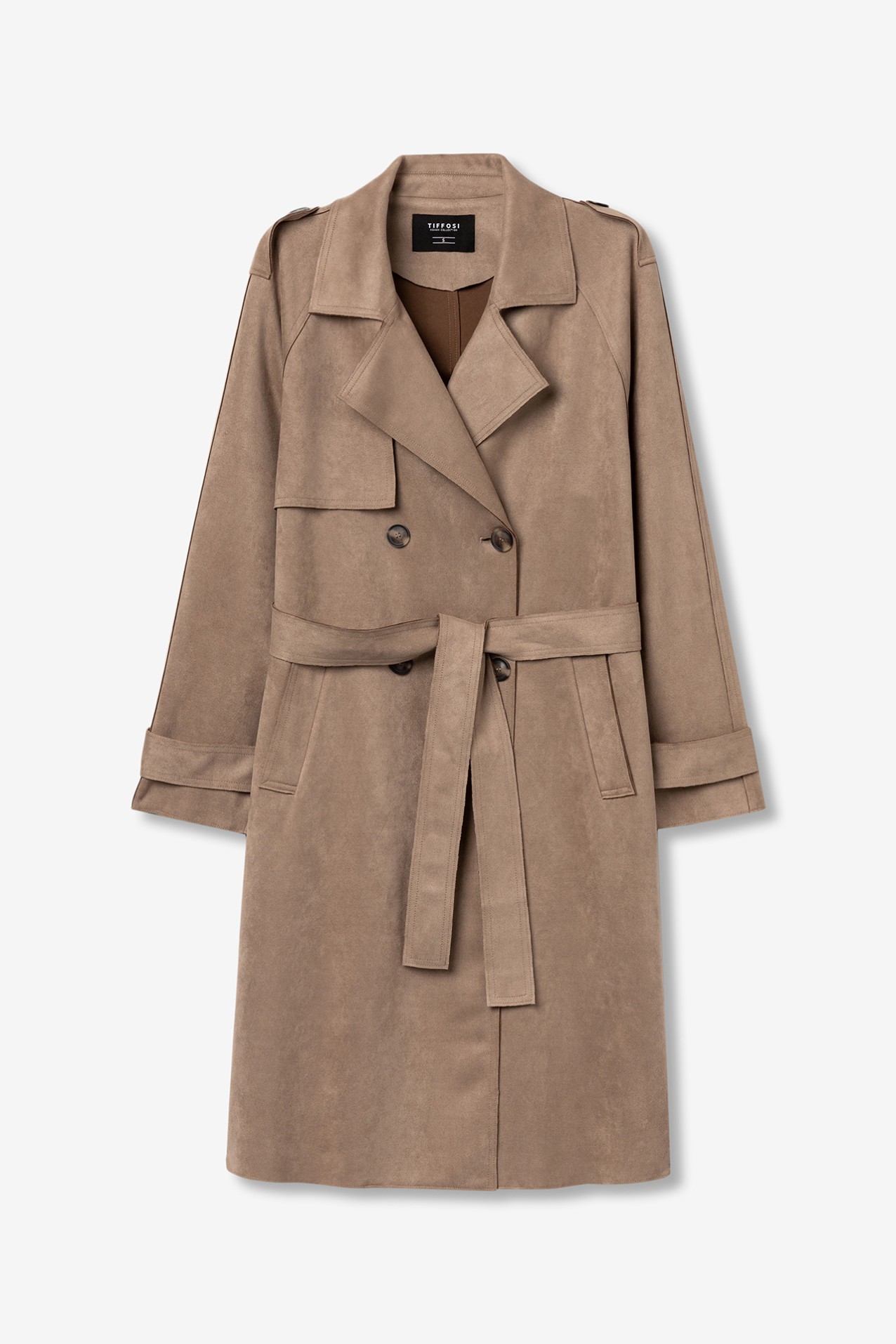 Suede-Effect Coat