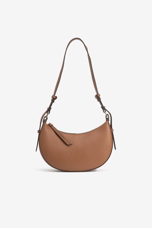 Brown Curved Minimalist Bag